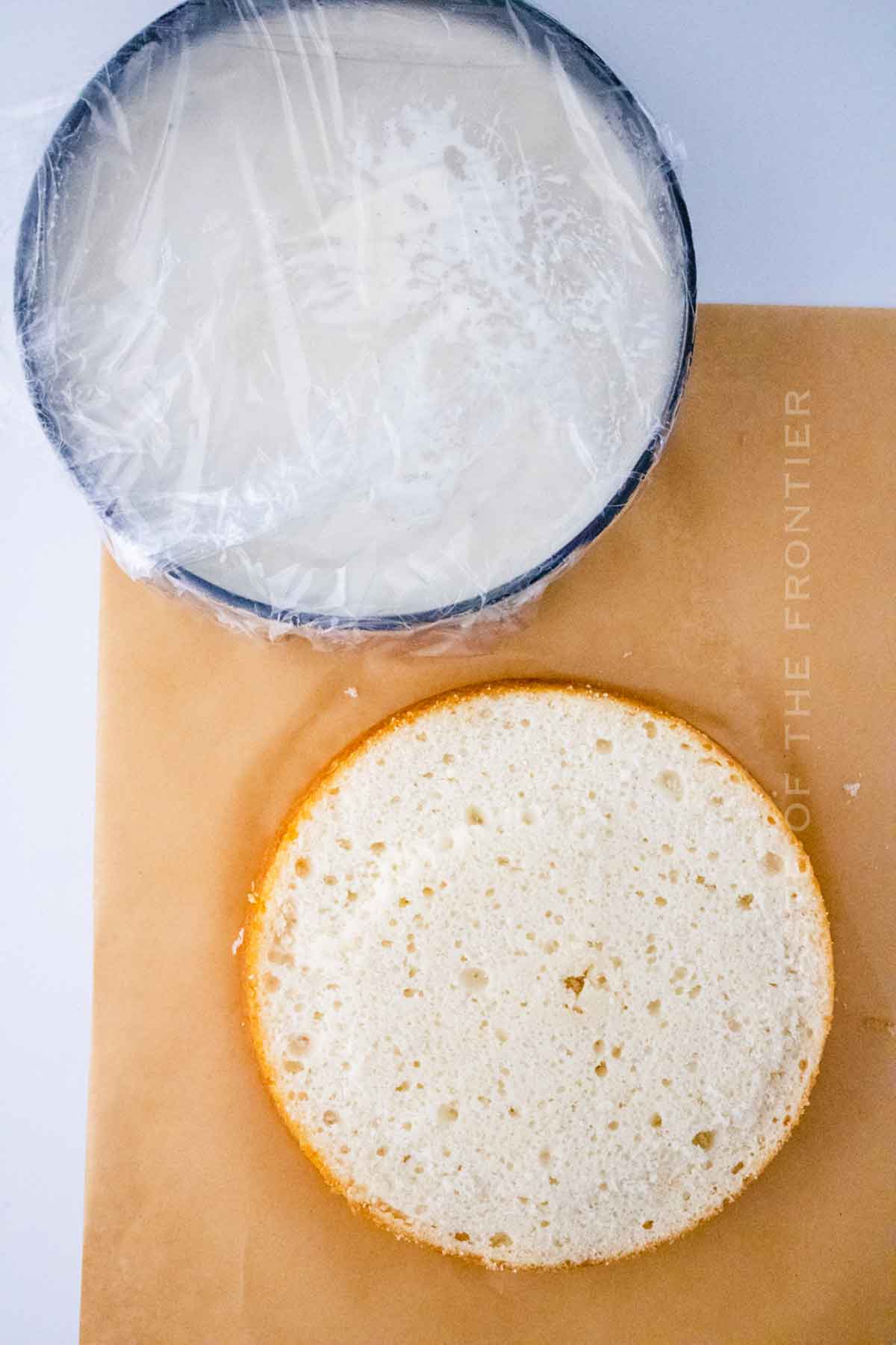 how to assemble the cake and ice cream layers