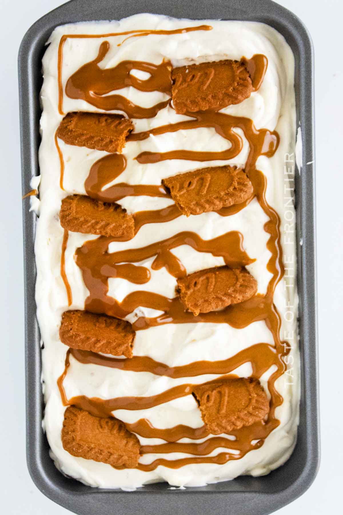 Biscoff Ice Cream with cookie butter swirl