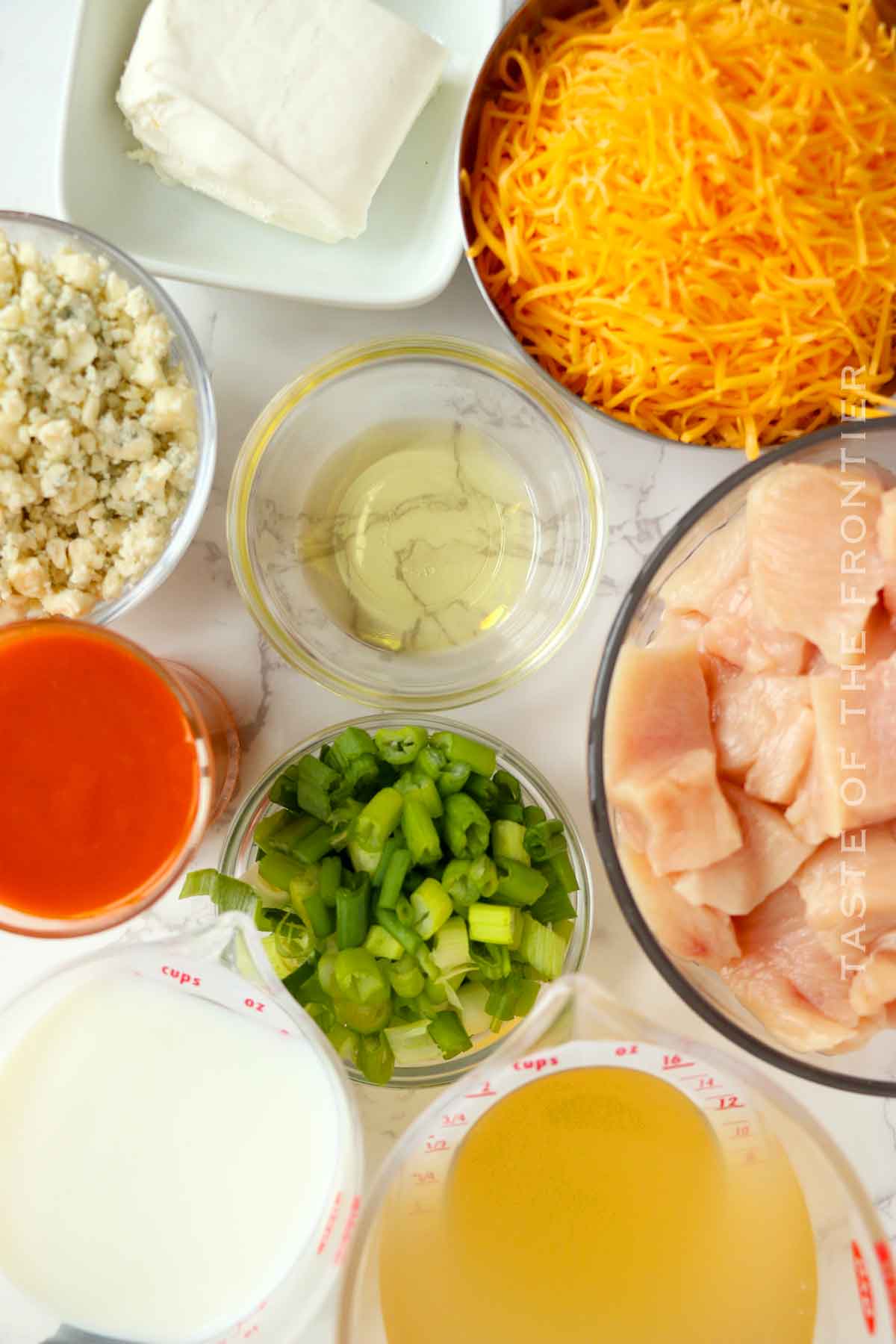 Buffalo Chicken Pasta ingredients