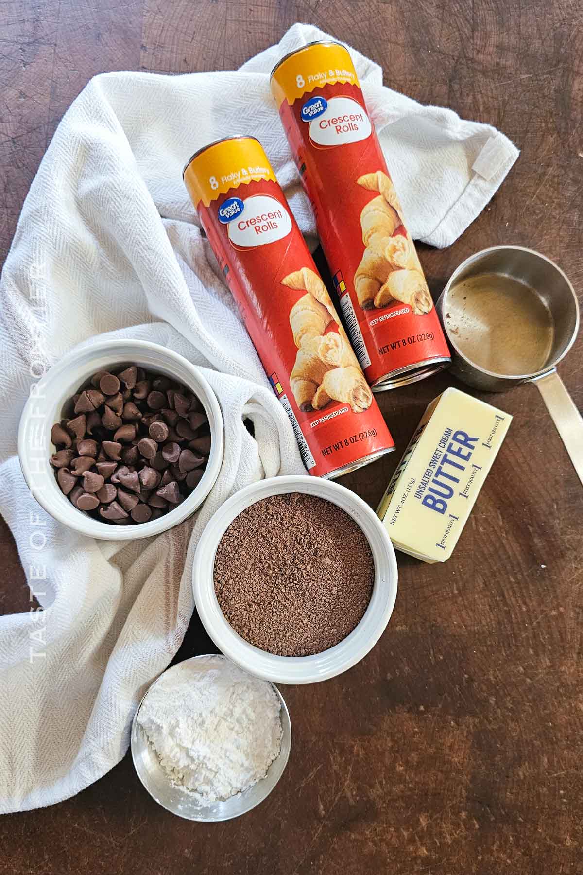 Chocolate Chip Cruffin ingredients