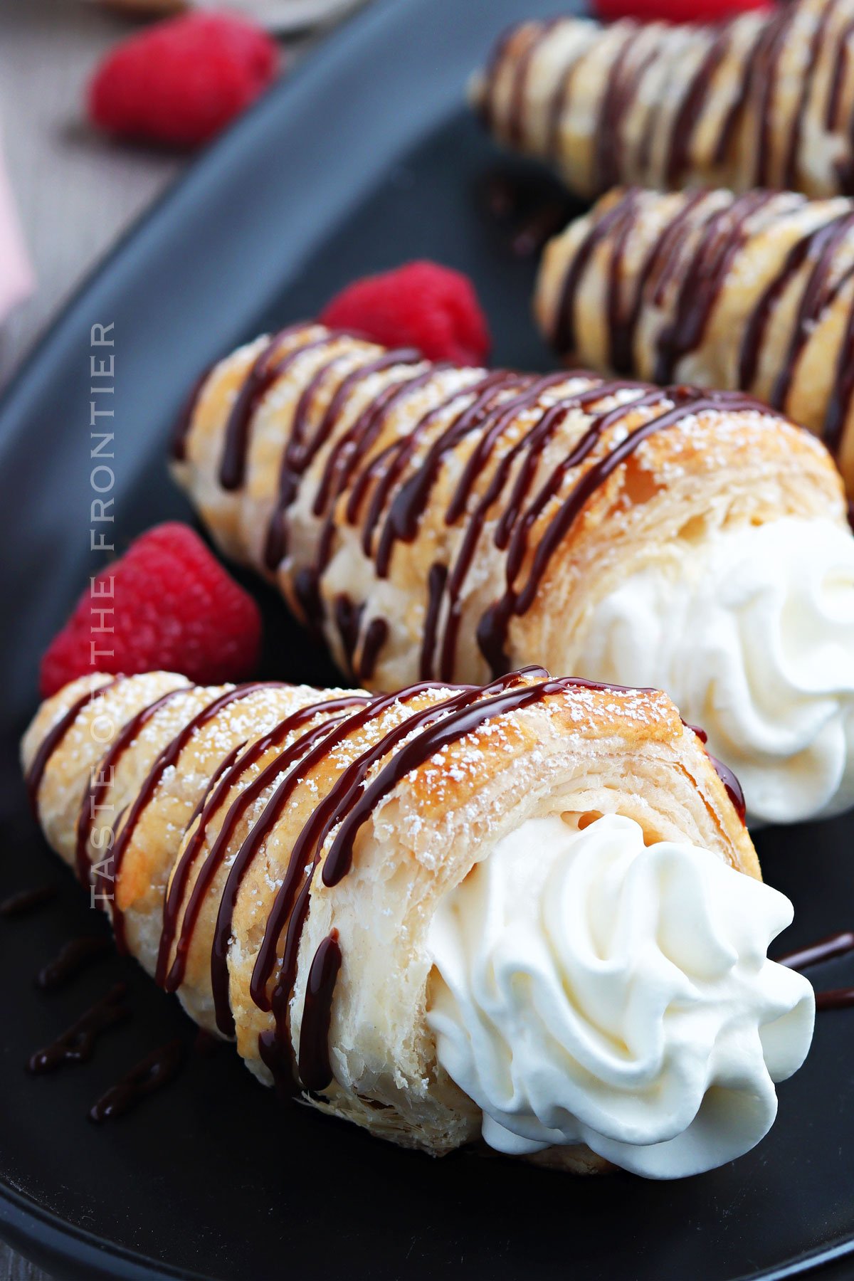Cream Horns with Puff Pastry
