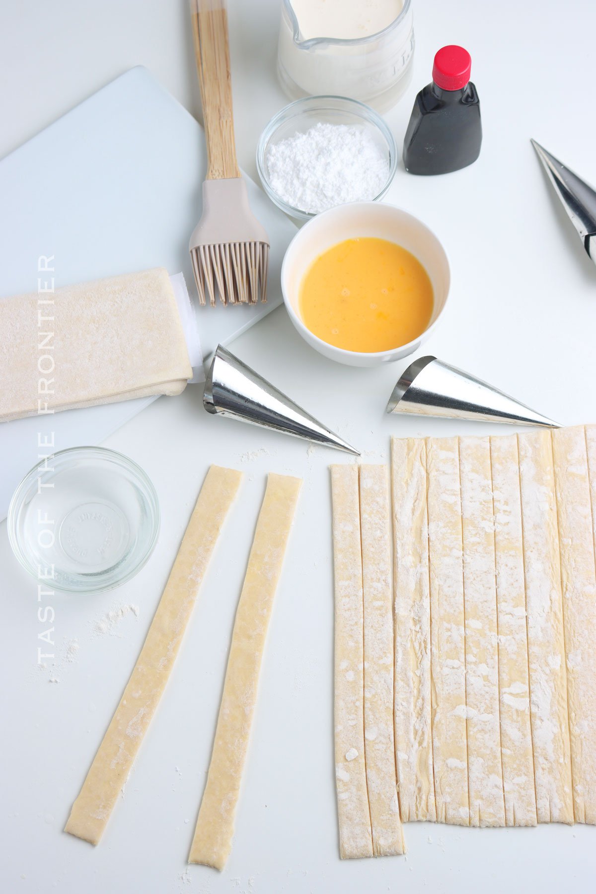 how to make the pastry strips
