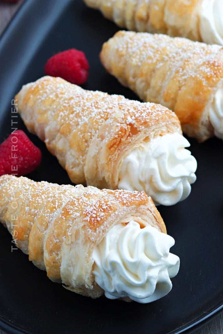 Cream horns with puff pastry yummi haus