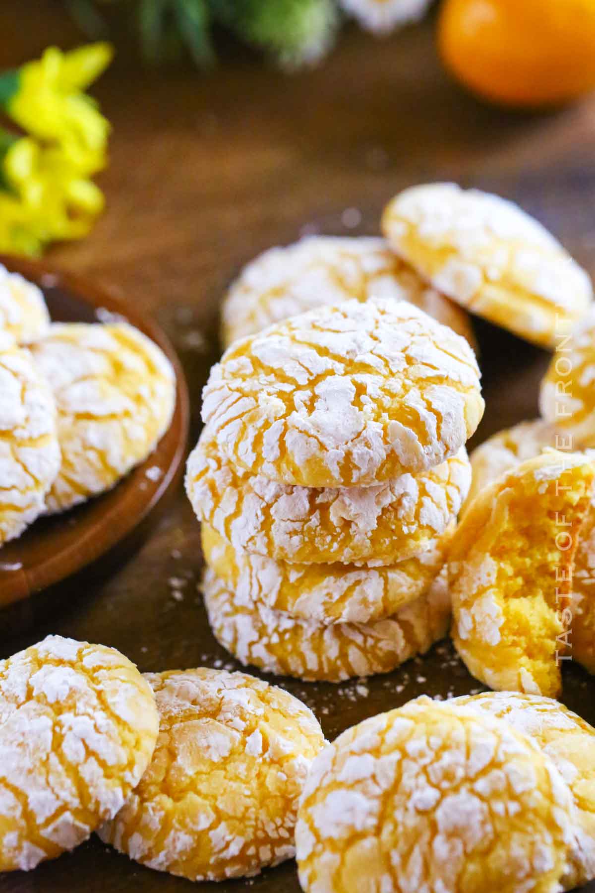 4 ingredient crinkle cookies