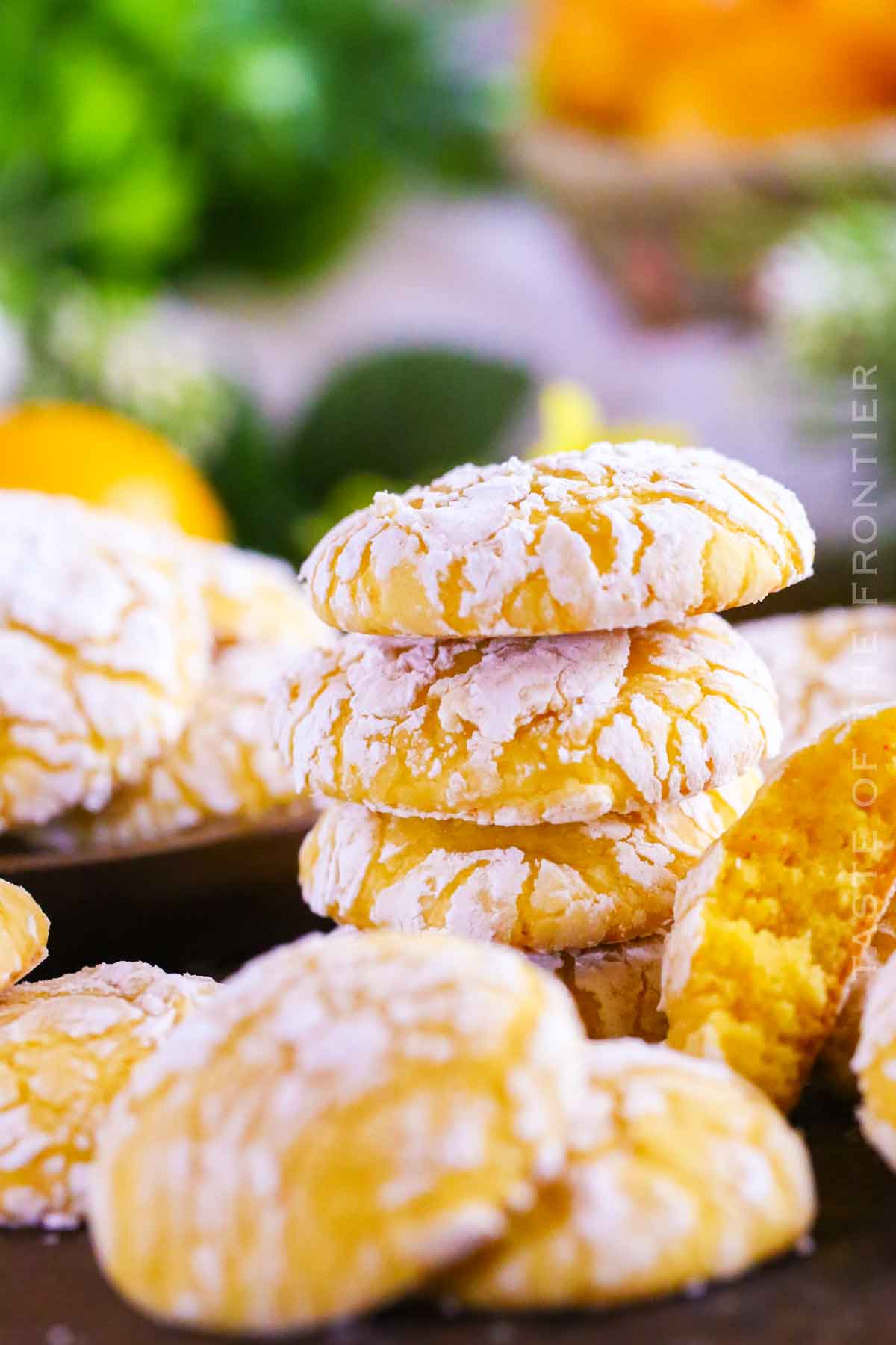 Lemon Cake Mix Crinkle Cookies