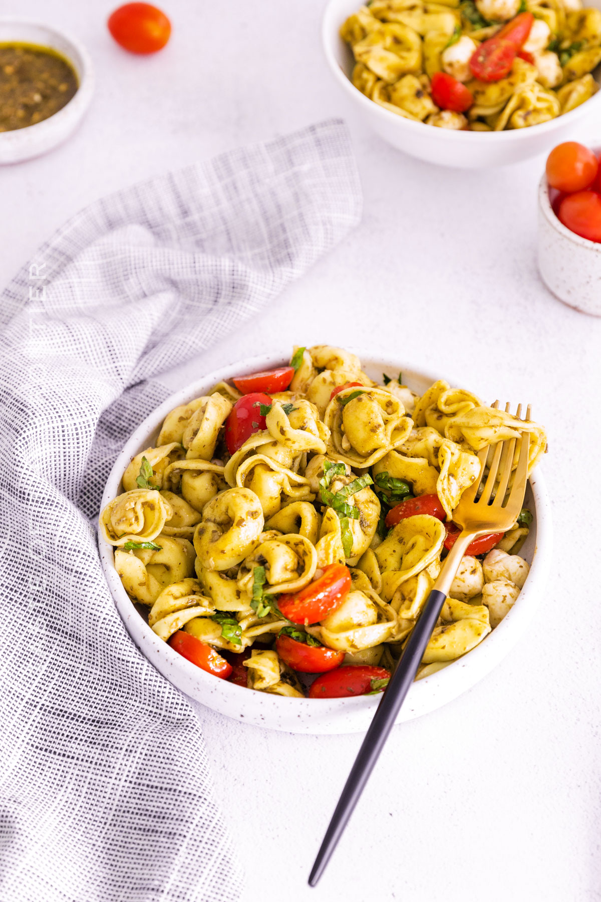 easy Pesto with Tortellini