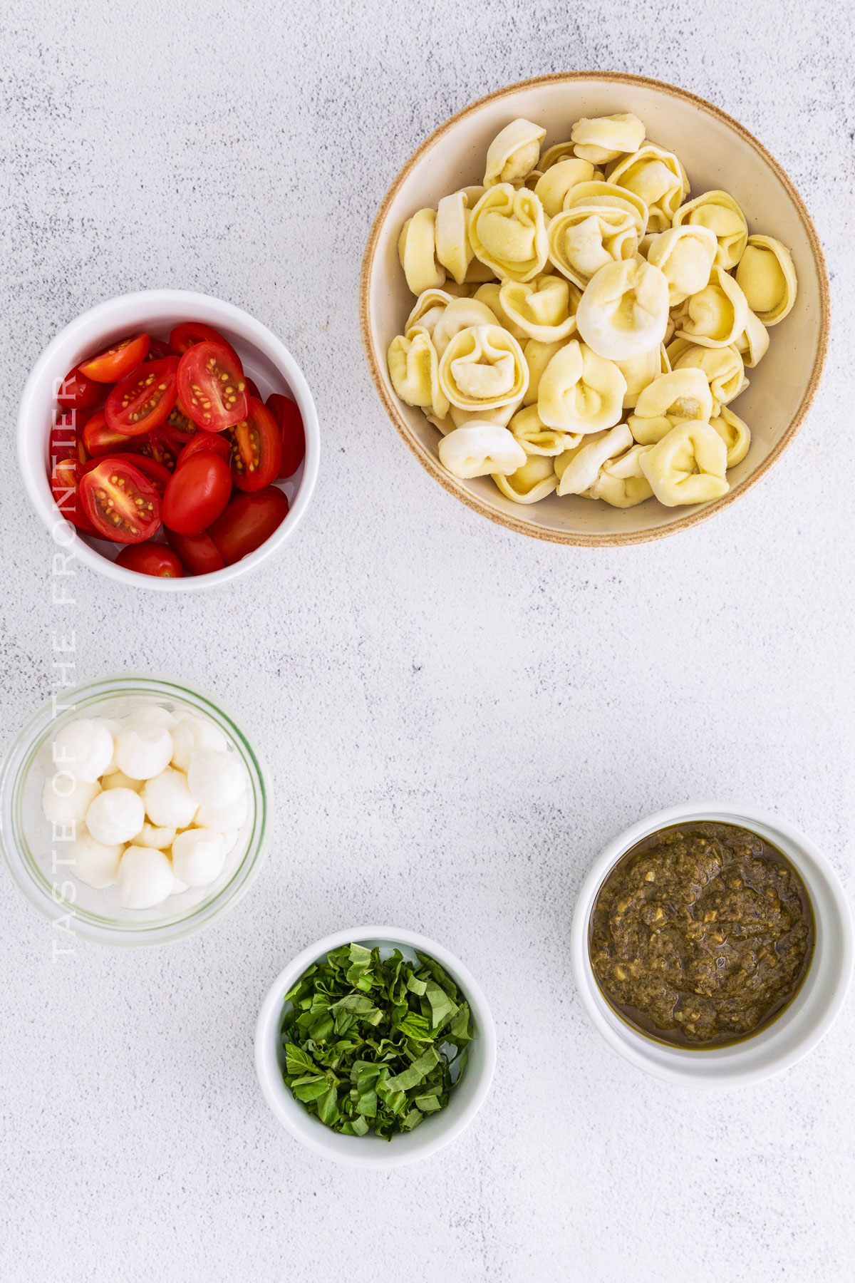 Pesto with Tortellini ingredients