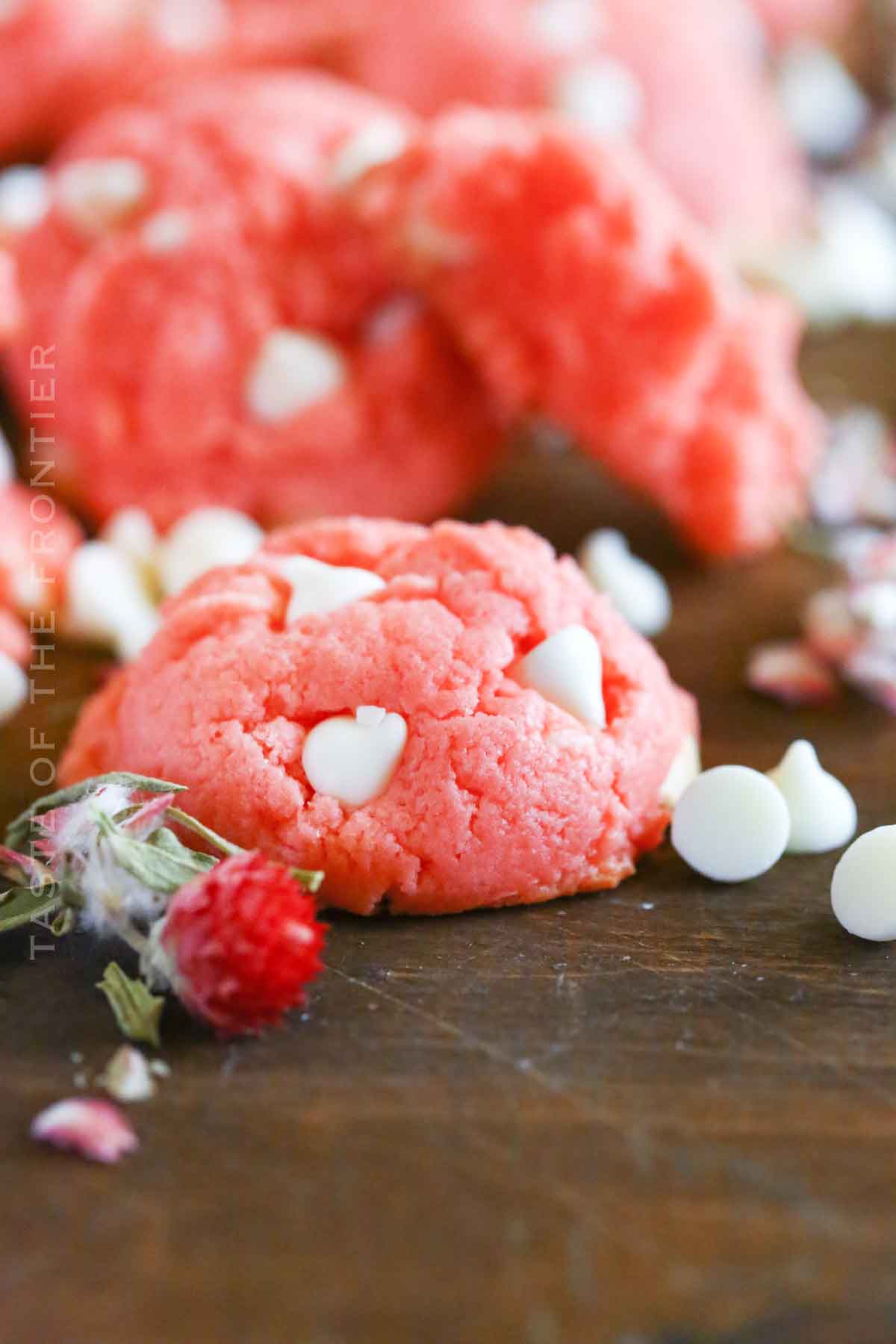 Strawberry Cake Mix Cookies