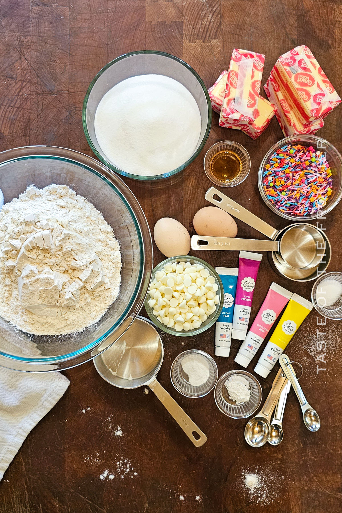 Unicorn Cookie ingredients