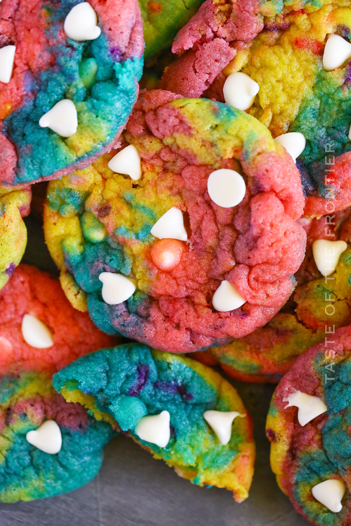 Unicorn Cookies with white chocolate chips