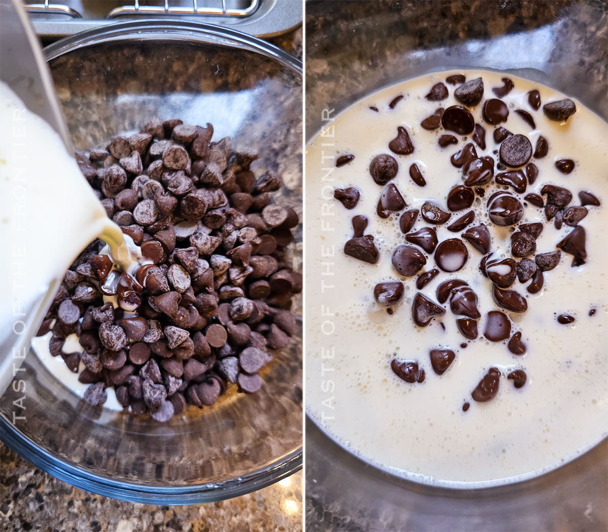 making chocolate ganache