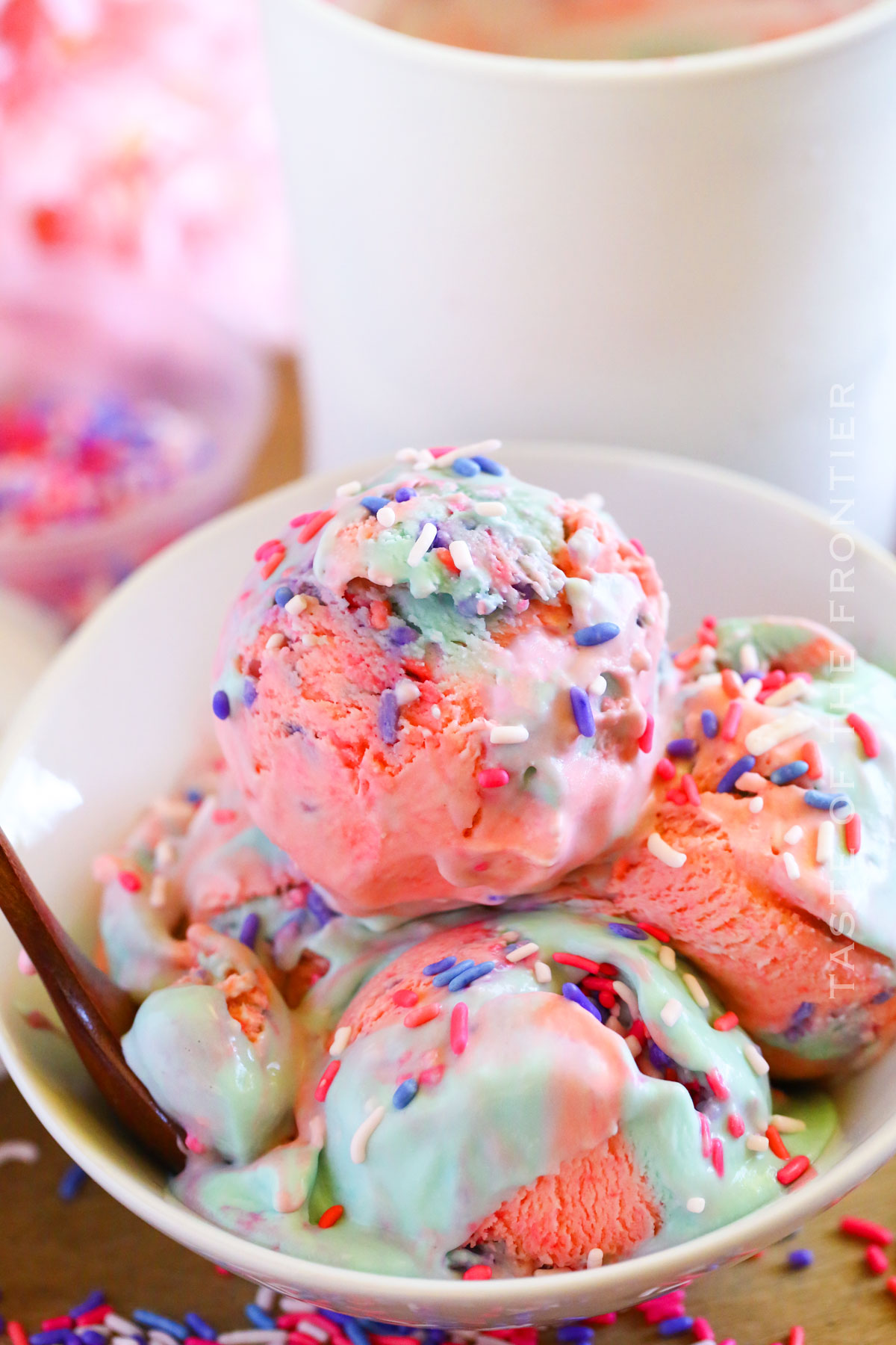 no churn Cotton Candy Ice Cream