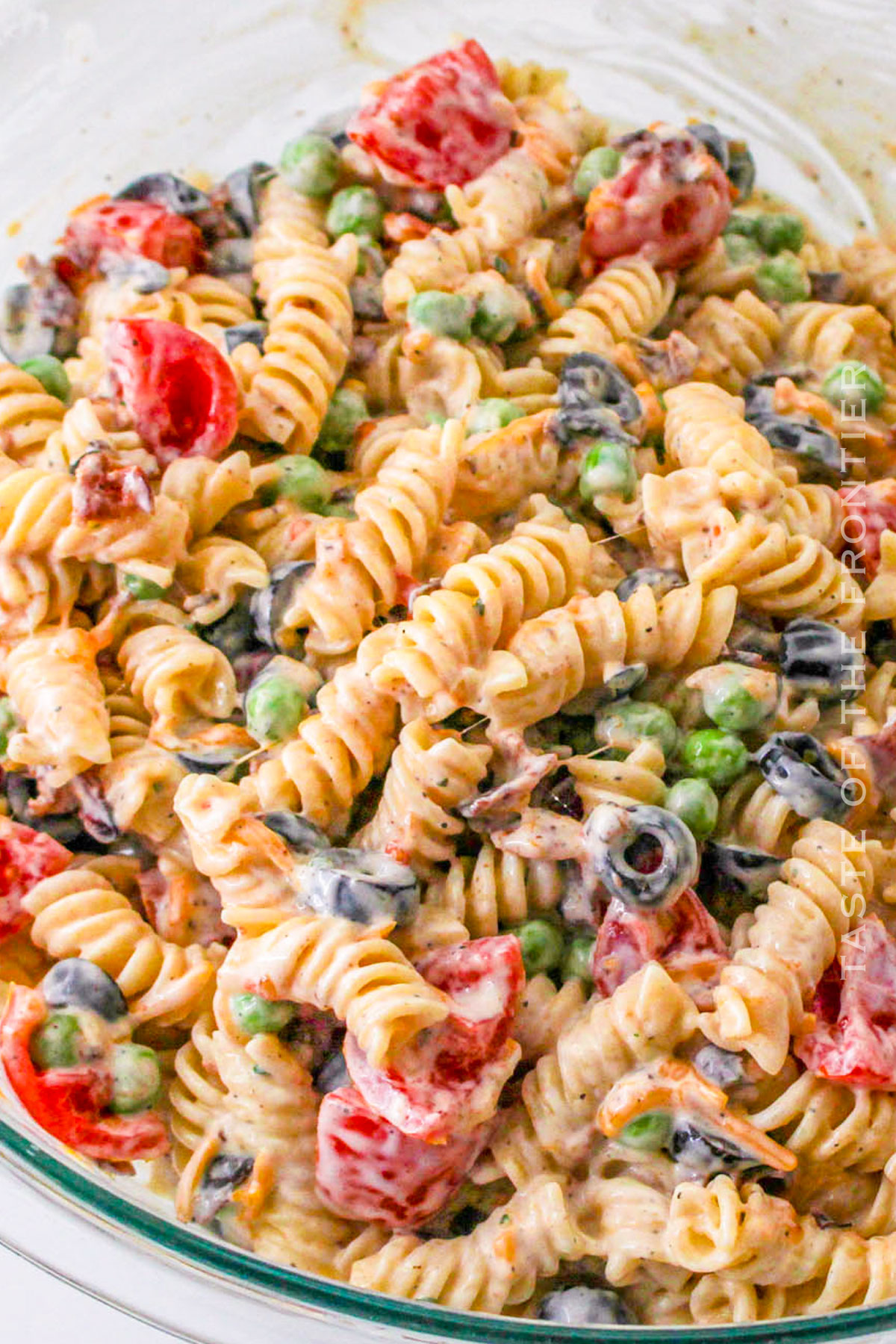 how to make Bacon Ranch Pasta Salad