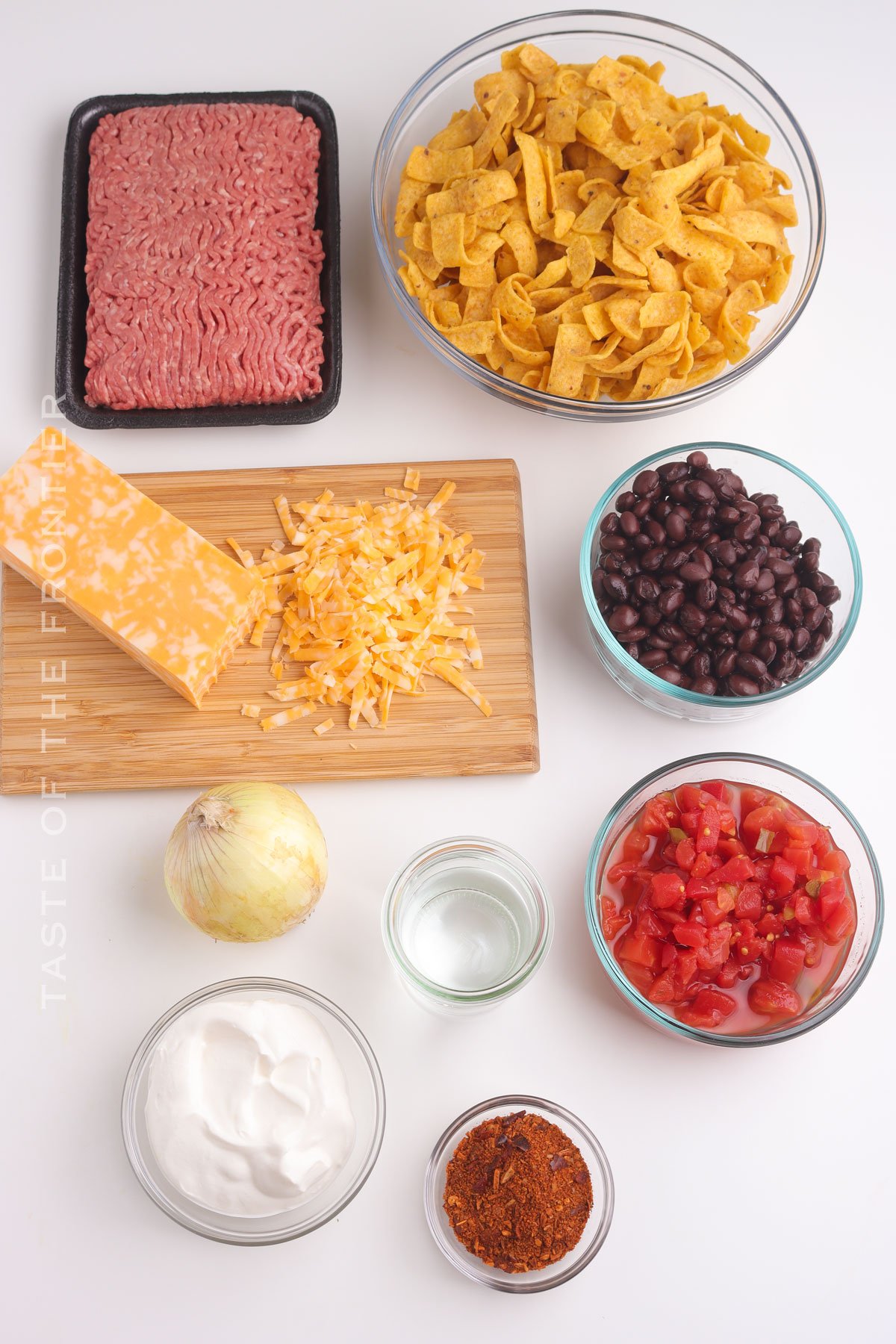 Walking Taco Casserole ingredients