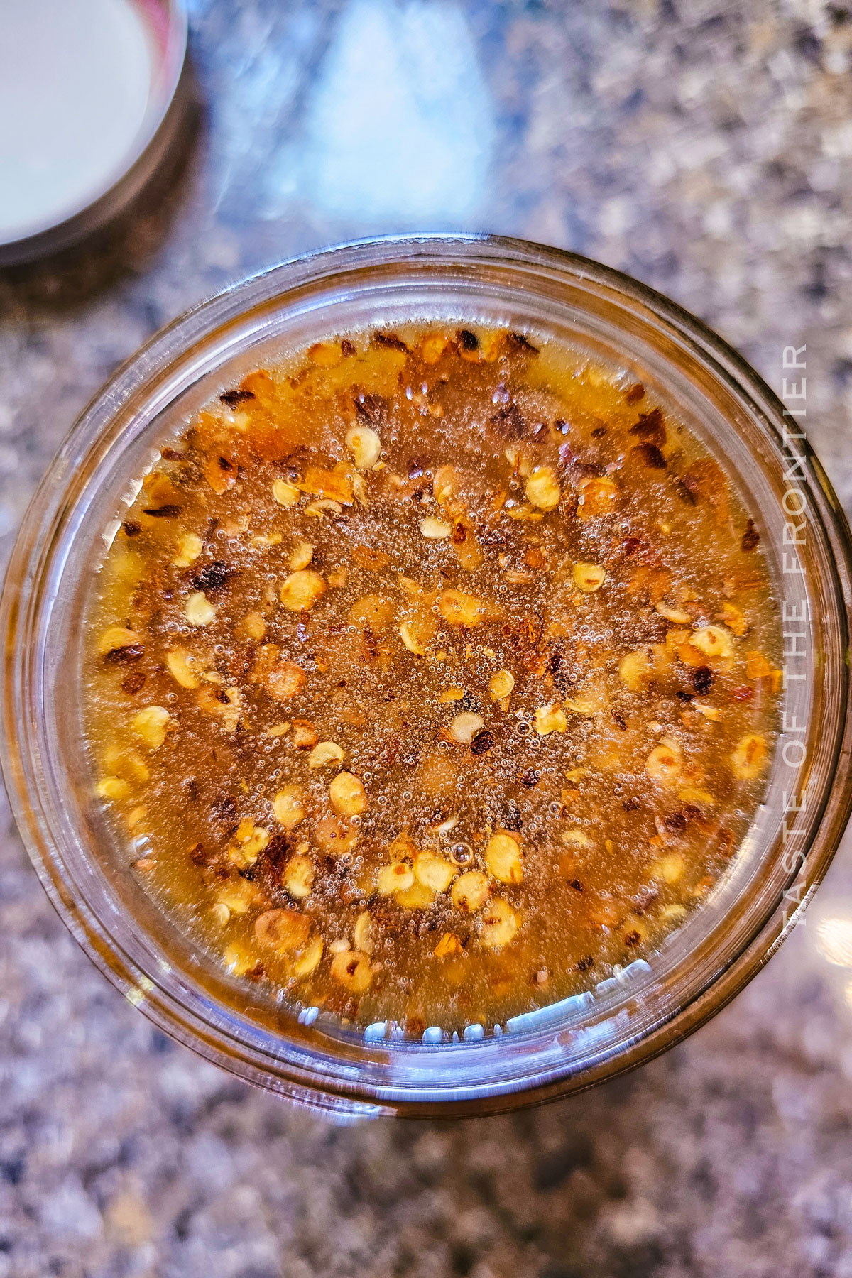 honey with red chili flakes