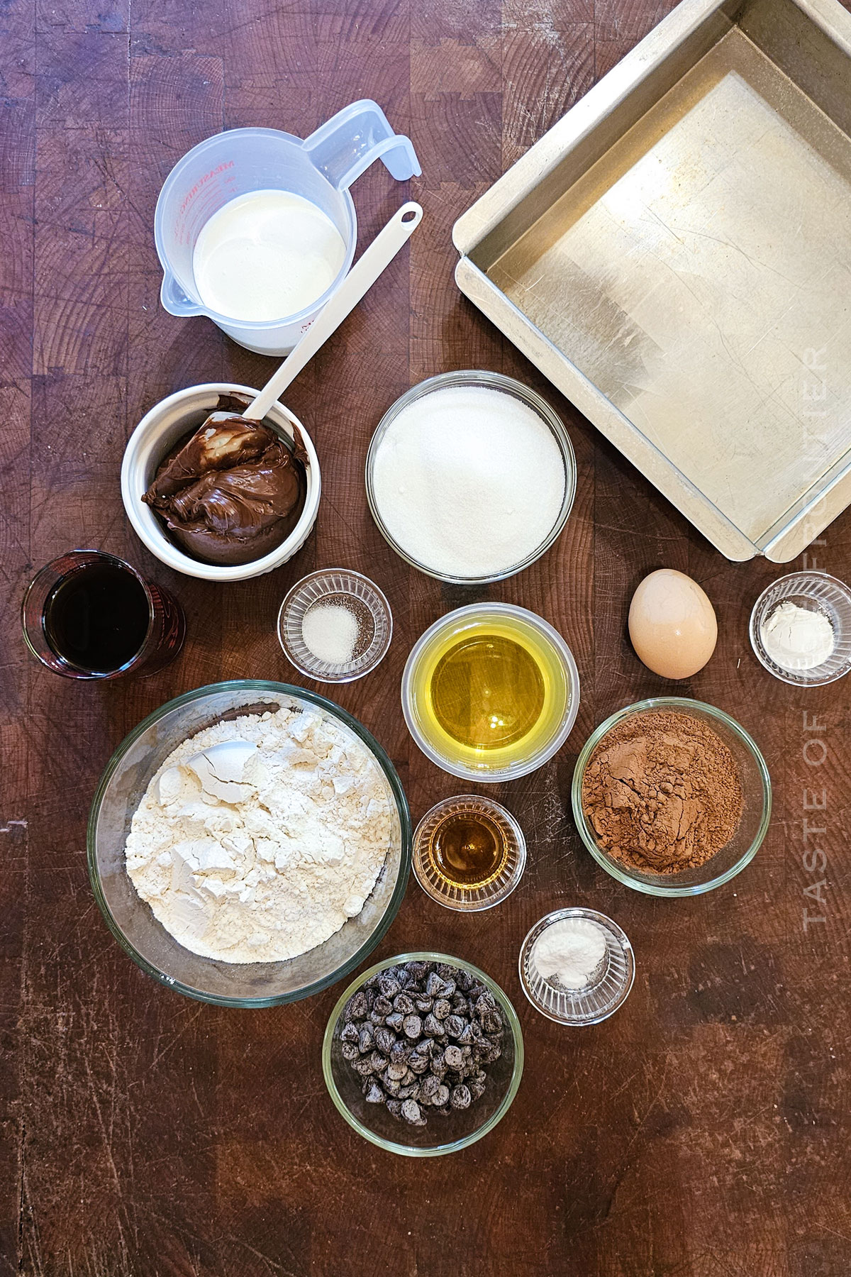 Nutella Cake ingredients