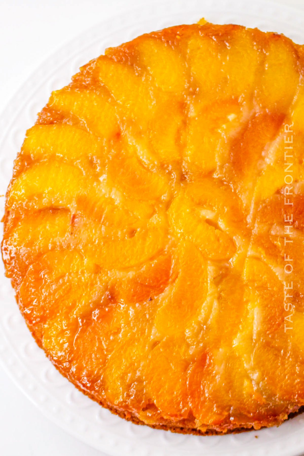 upside down peach cake