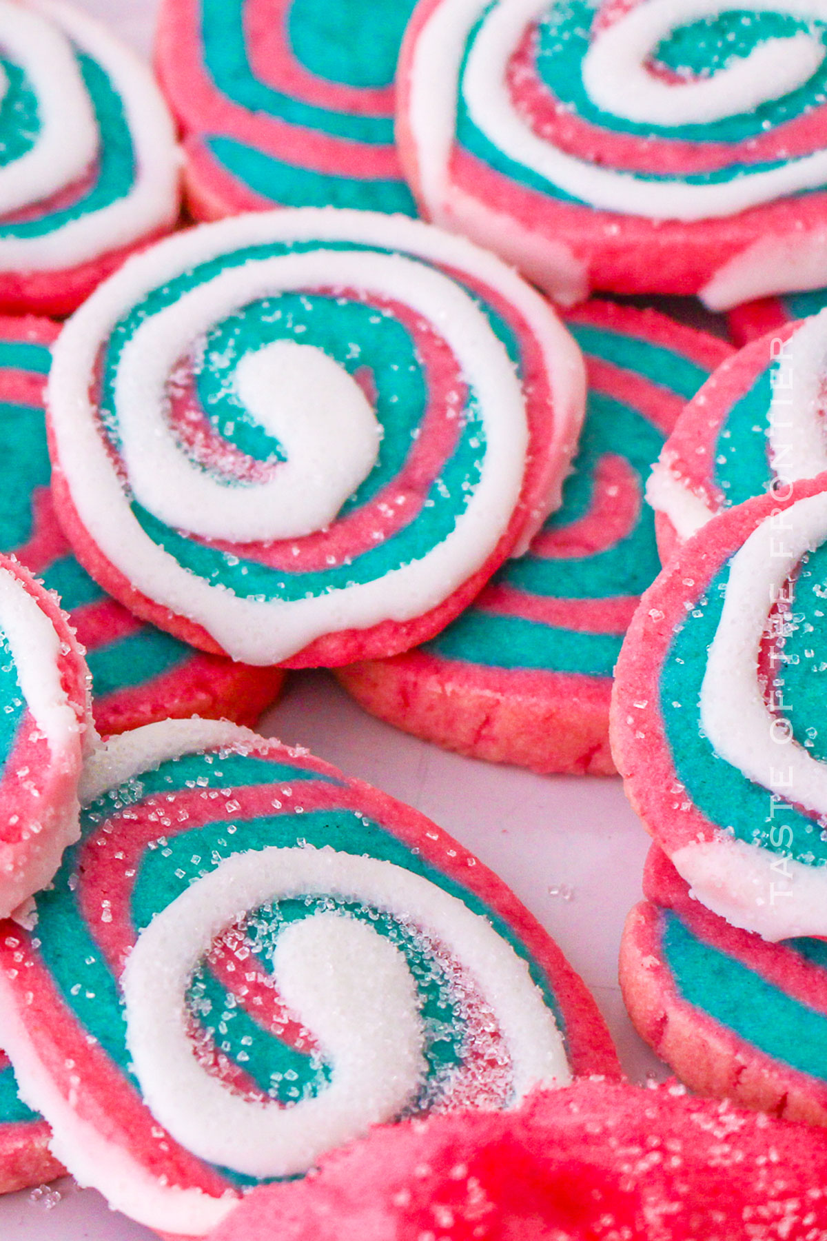 pink and blue cookies