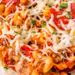 Pizza Casserole made in the Crockpot