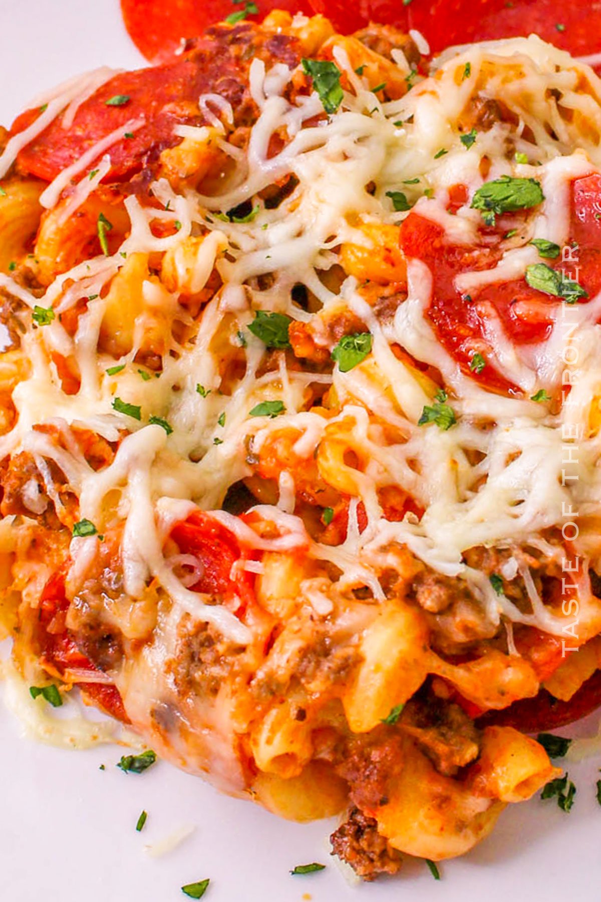 Pizza Casserole made in the Crockpot