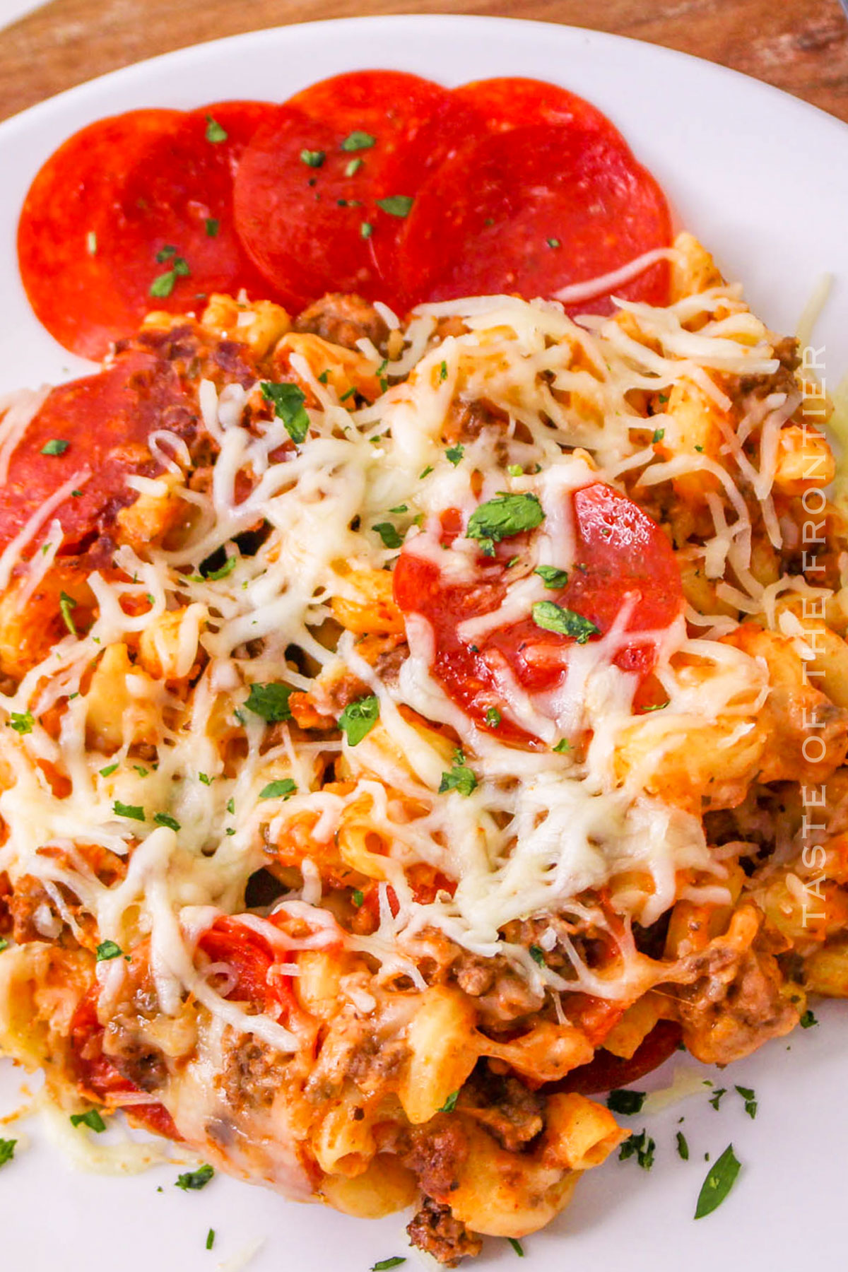 Pizza Casserole made in the Crockpot recipe