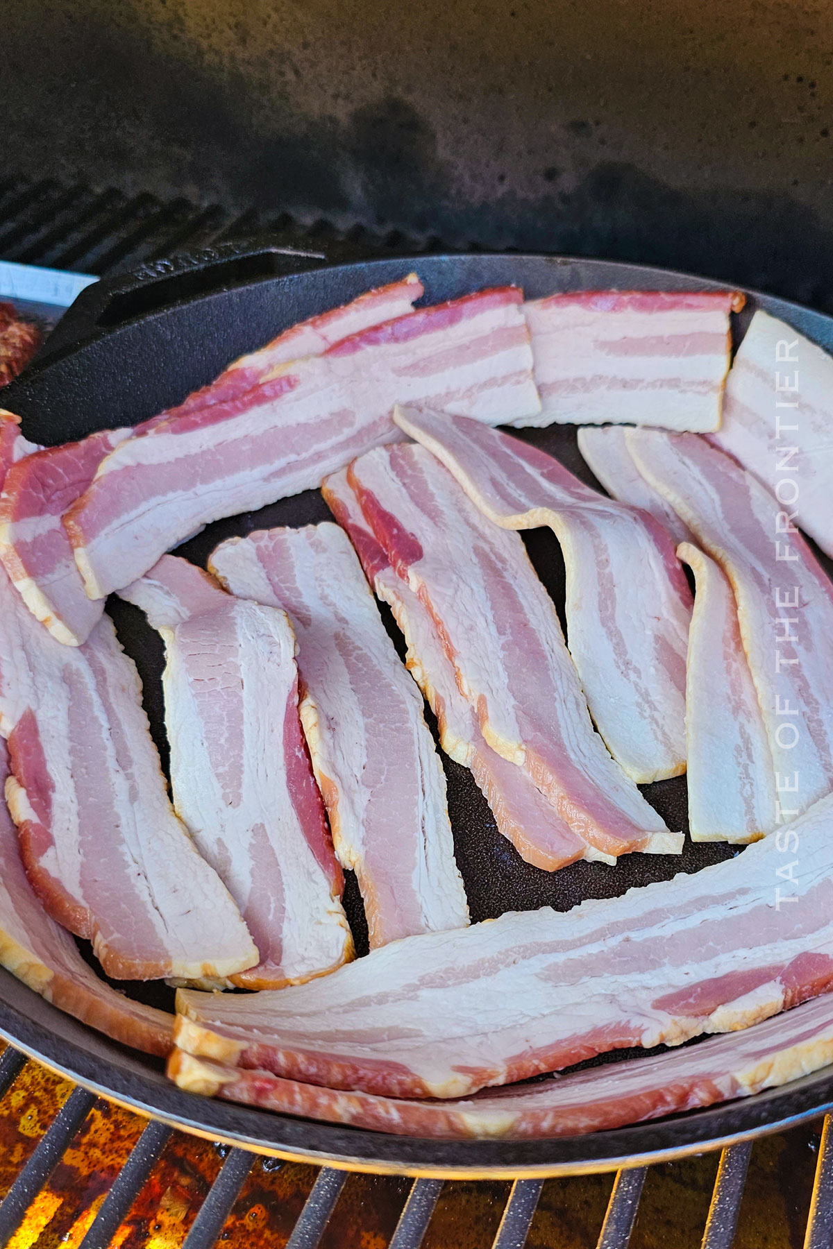cooking bacon on the traeger