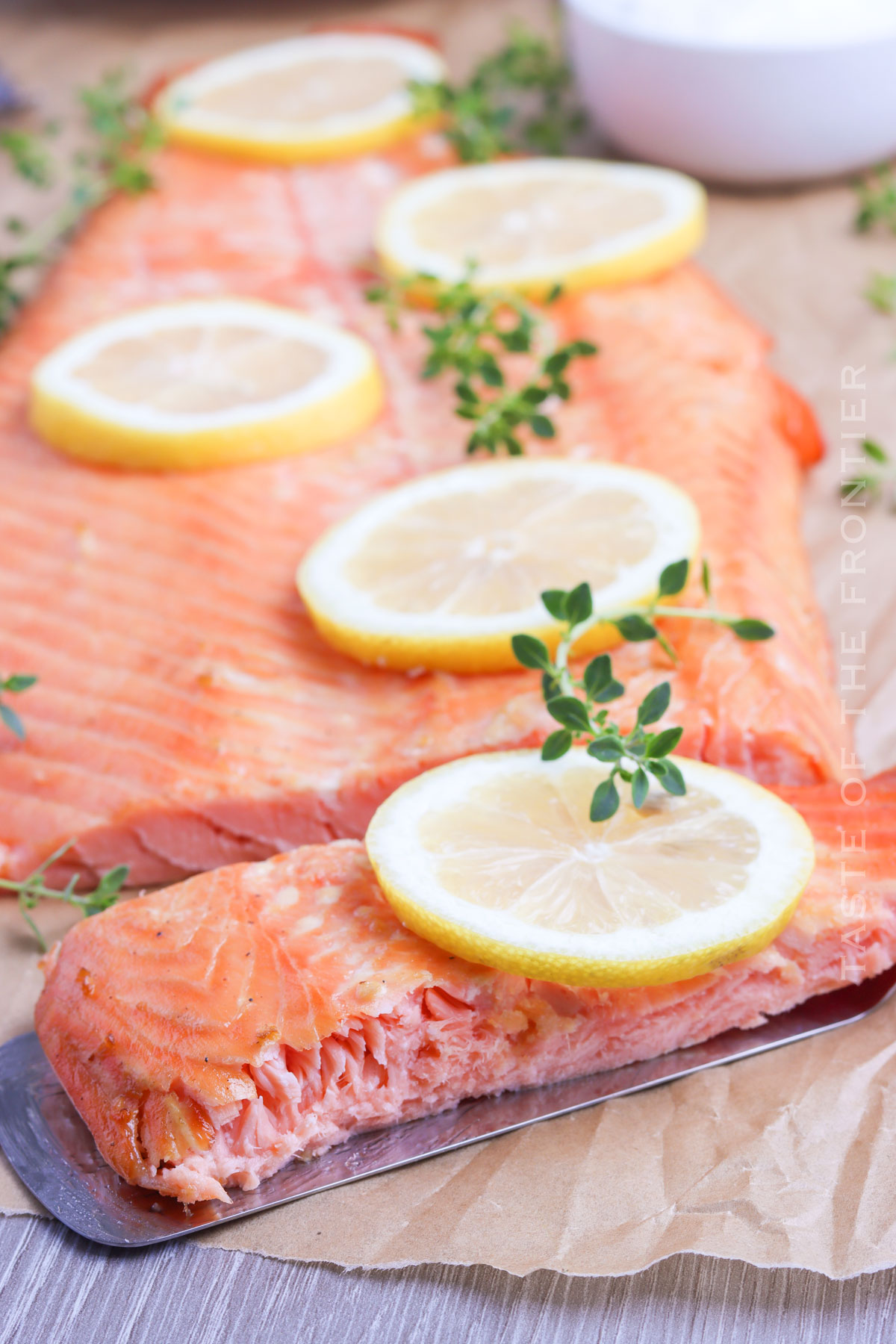 salmon with lemon