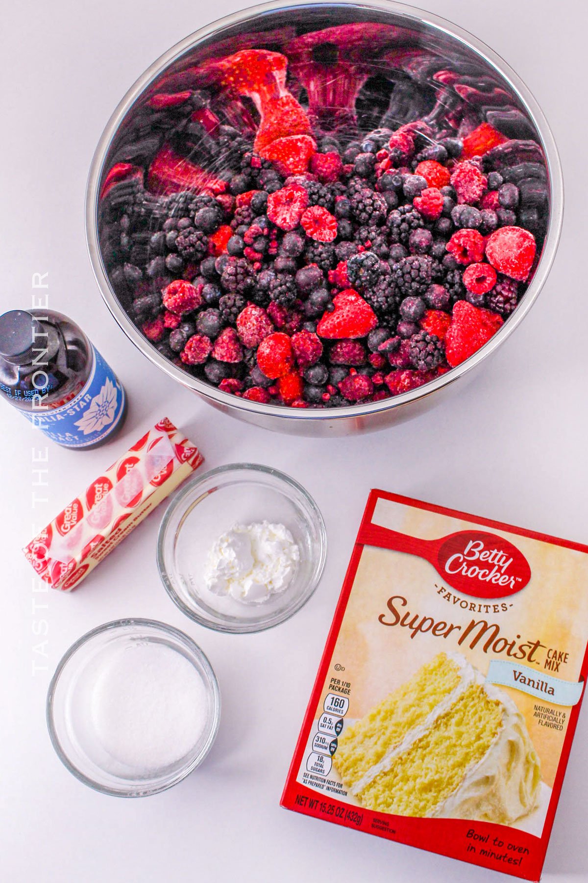 Crockpot Cobbler with Cake Mix ingredients