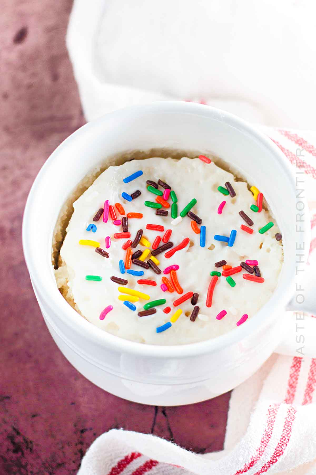 frosted microwave cake