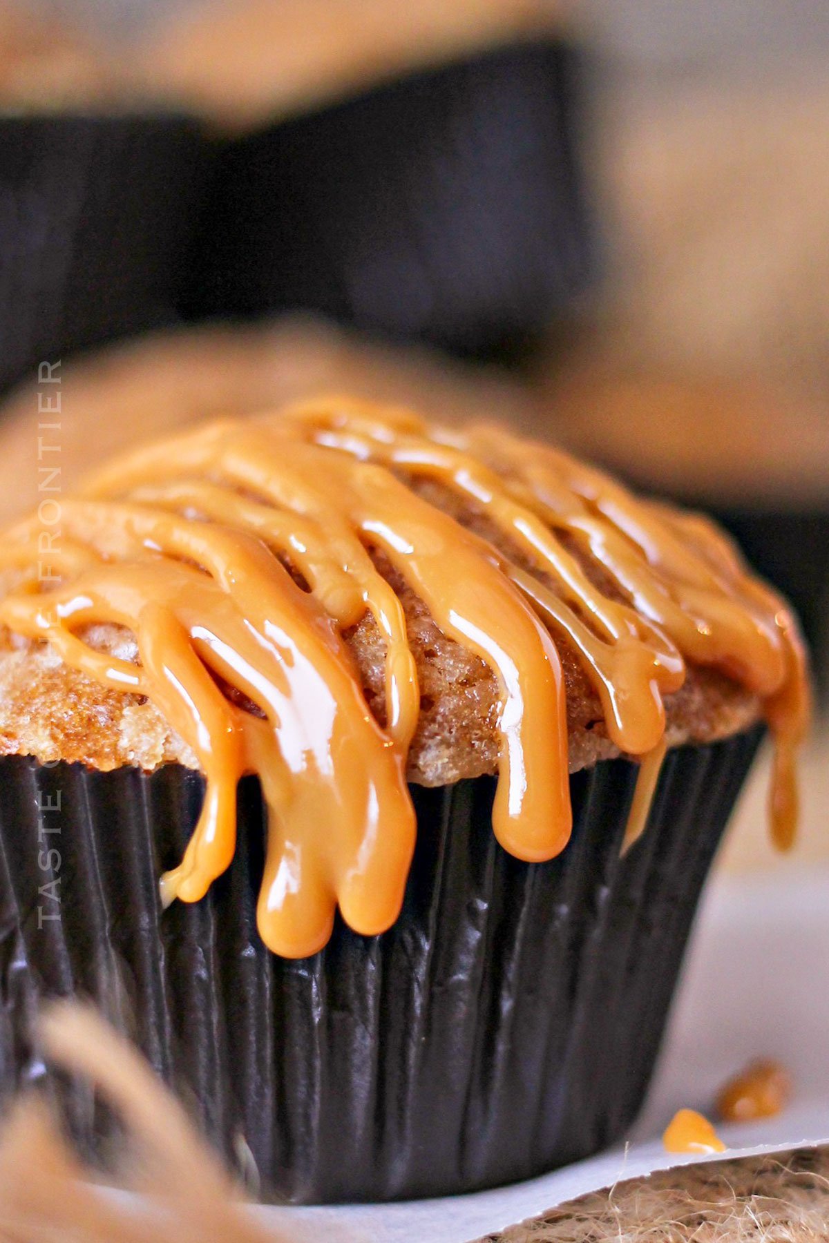 caramel on a muffin