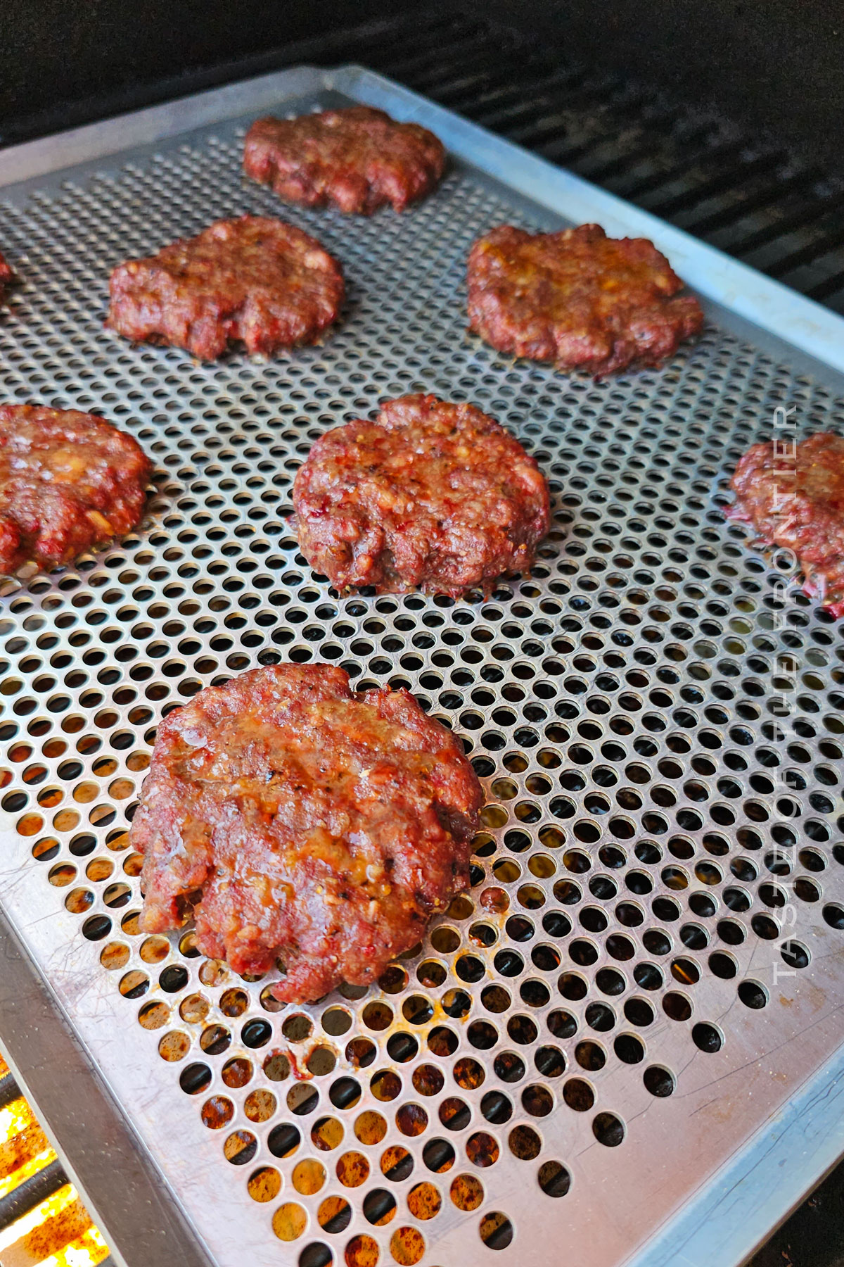 meat on the smoker