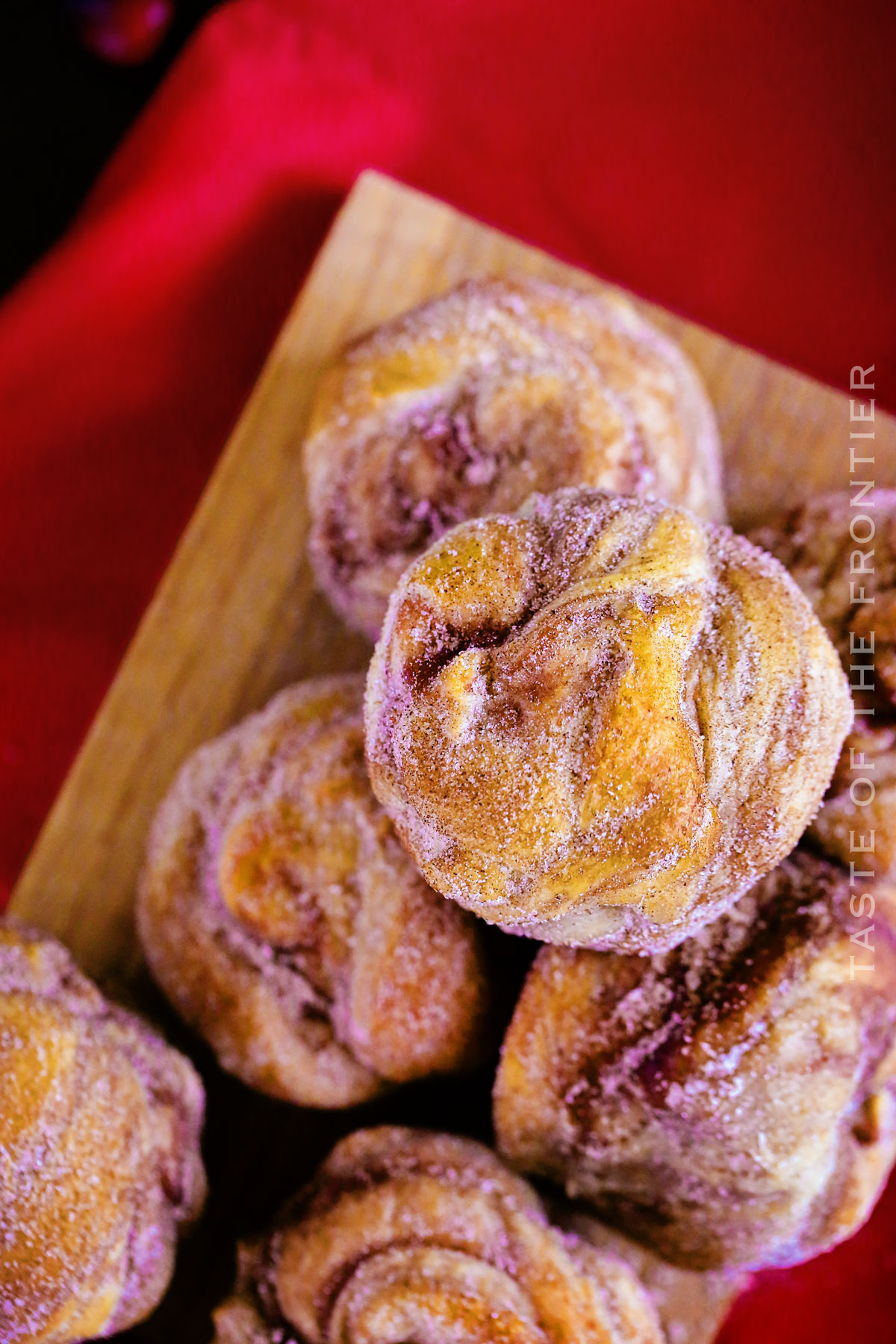 making cruffins with fall flavors