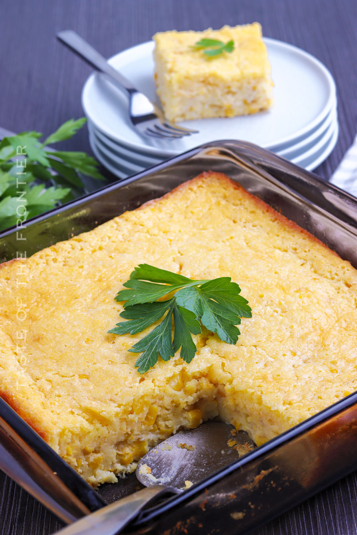 making casserole with corn