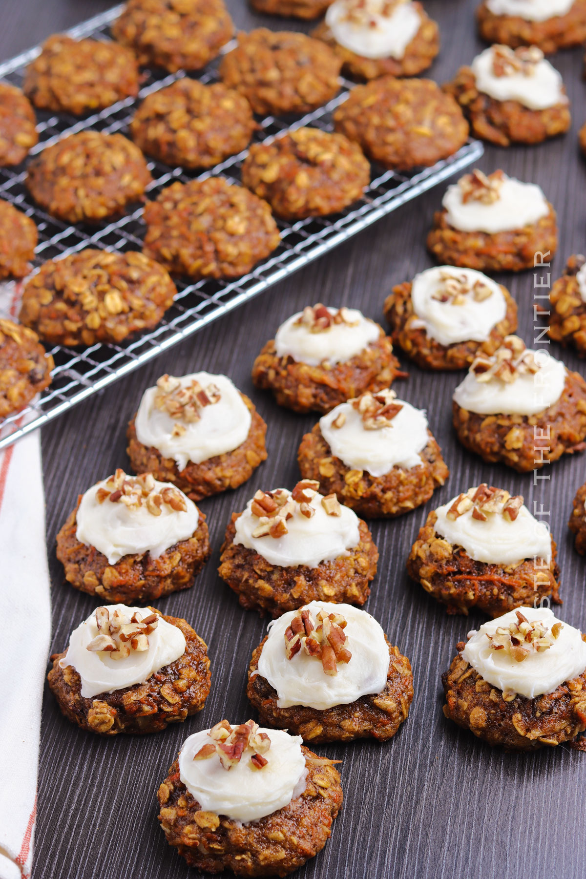 Carrot Cake Cookies with Cream Cheese Frosting