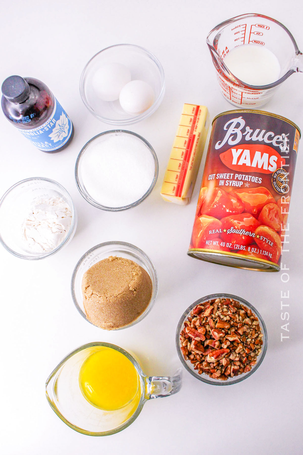 Sweet Potato Casserole with Canned Yams ingredients