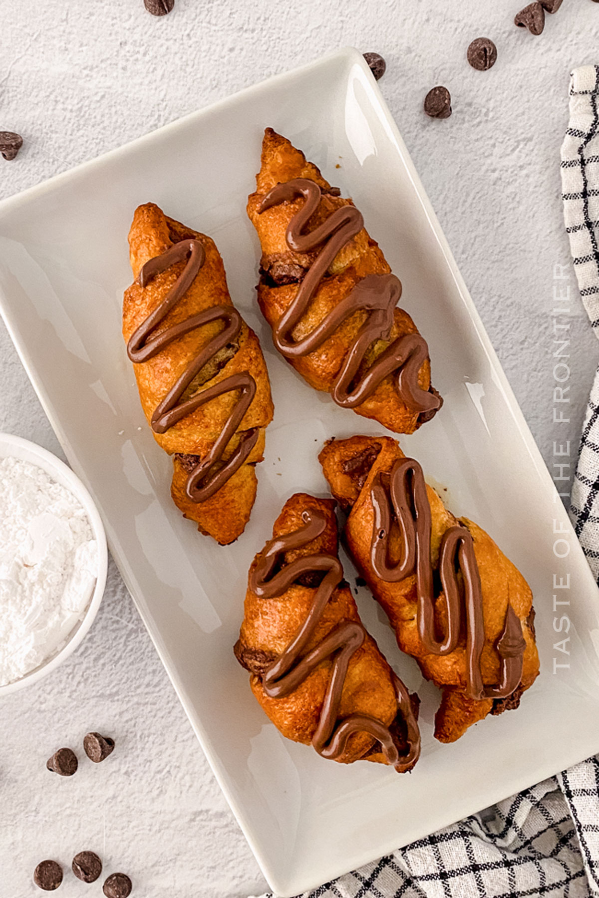 air fried nutella rolls