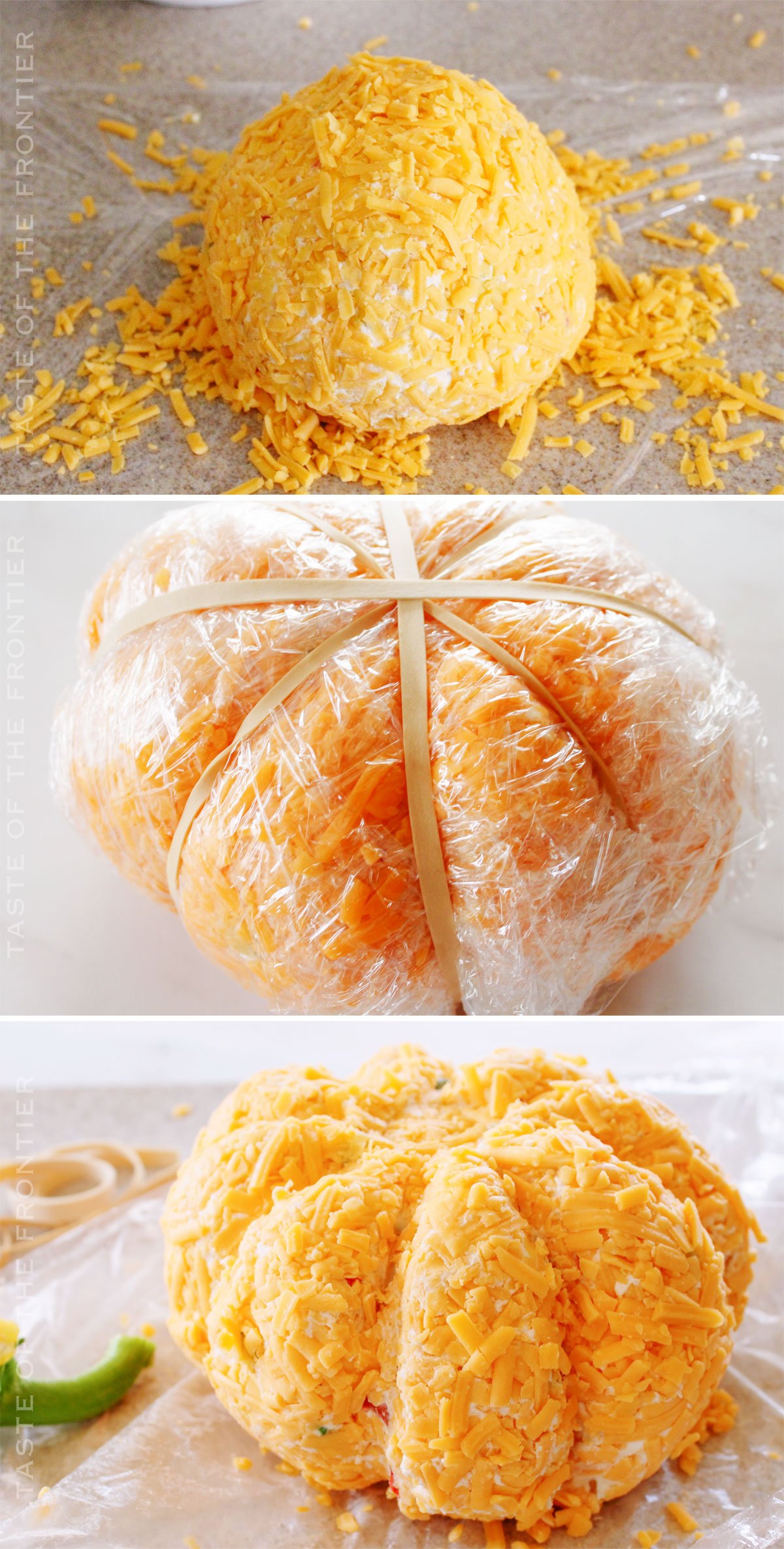 how to make a Pumpkin Shaped Cheese Ball