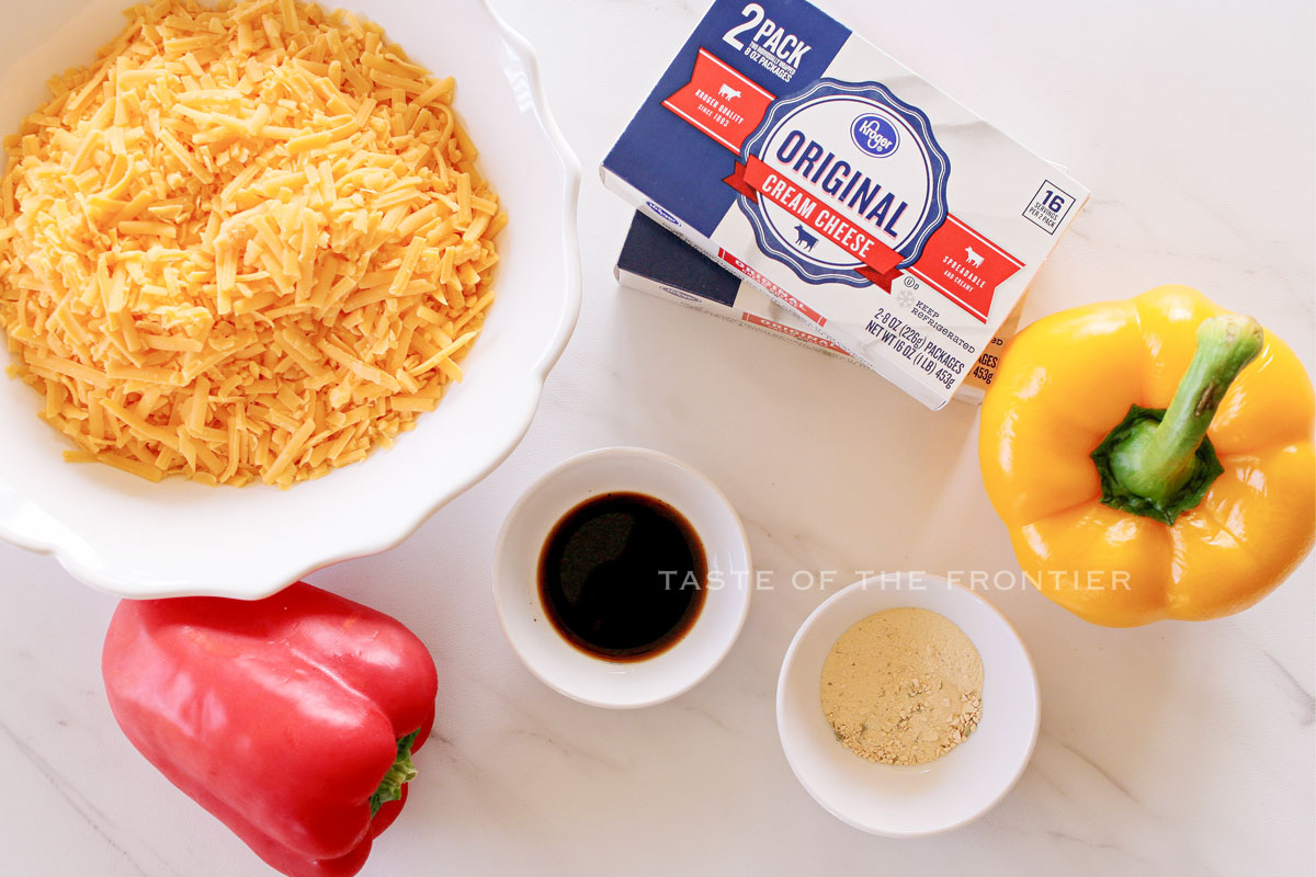 Pumpkin Shaped Cheese Ball ingredients