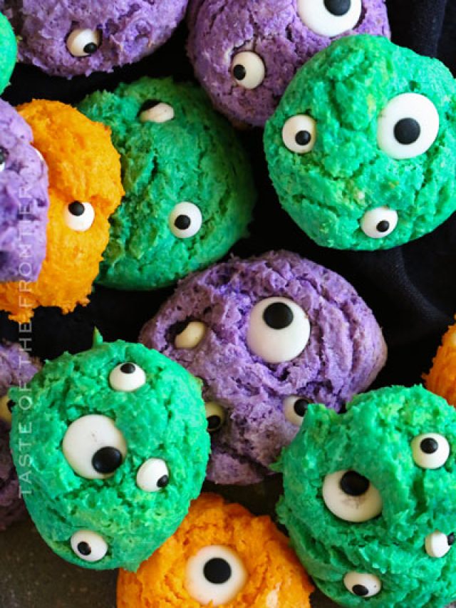 Colorful Monster Eyeball Cookies Halloween Recipe