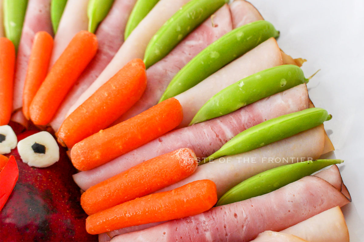 making a Turkey Charcuterie Board