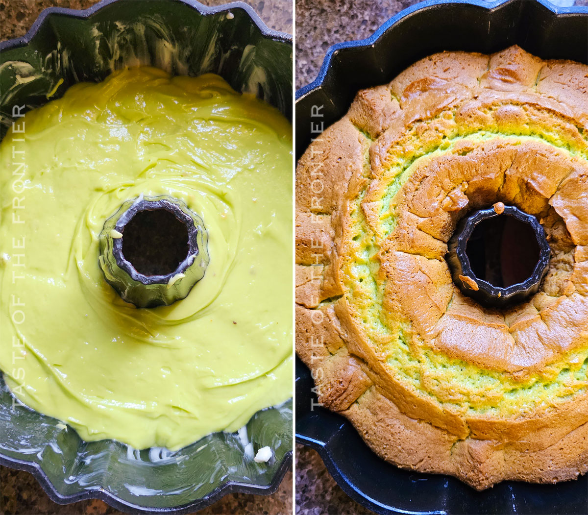 baking green bundt cake