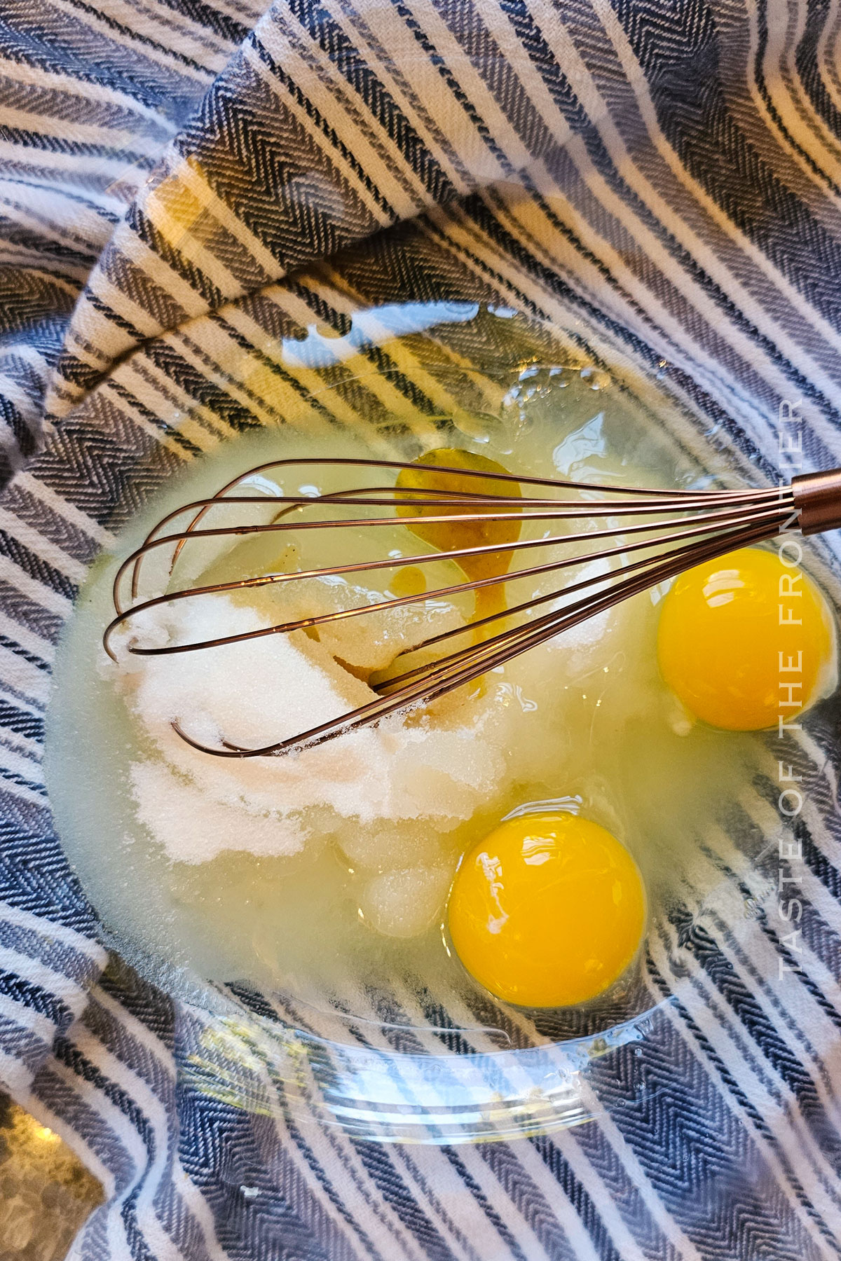 whisking the batter