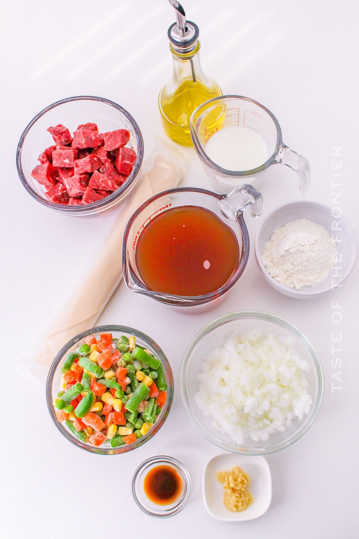 Steak Pie ingredients