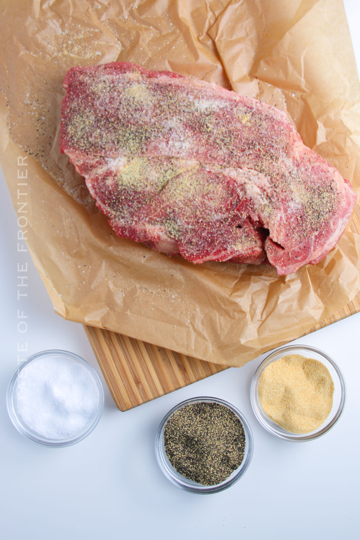 seasoning the beef - prep