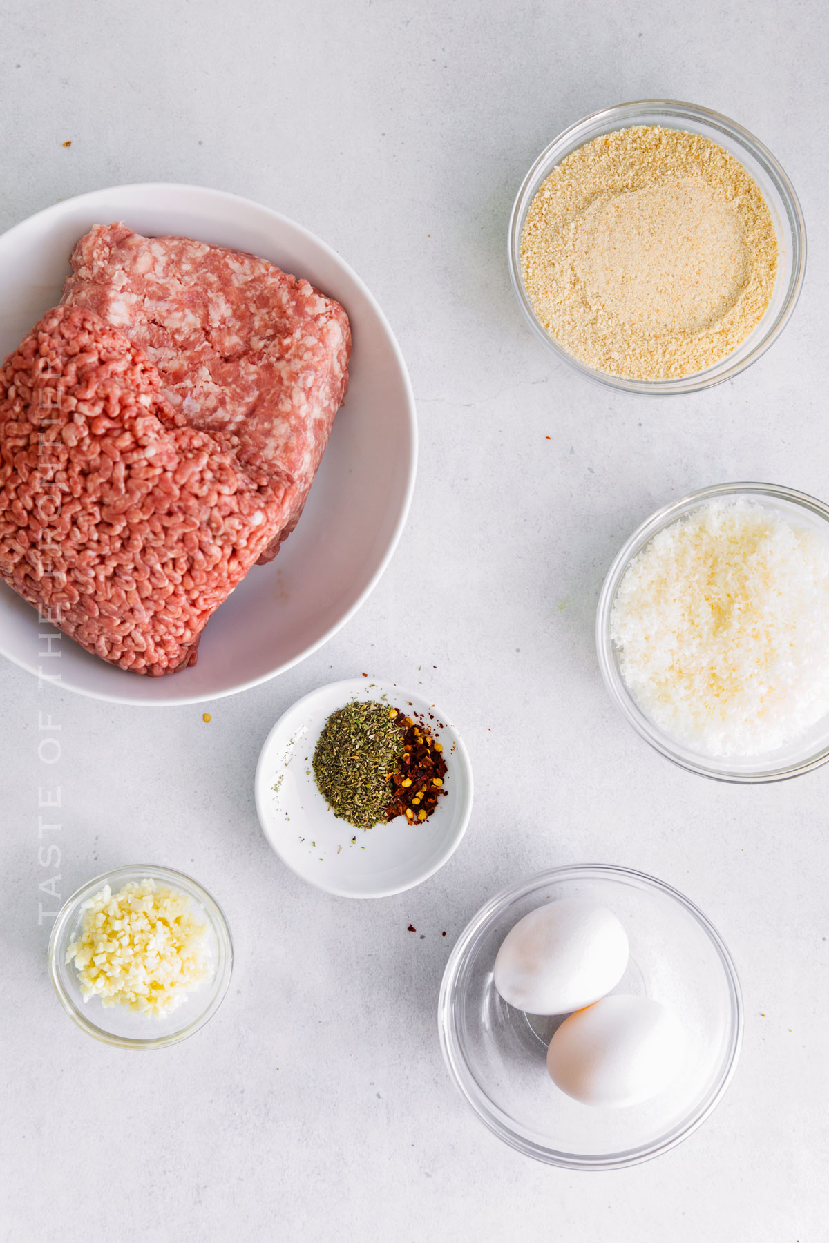 Garlic Parmesan Meatball ingredients