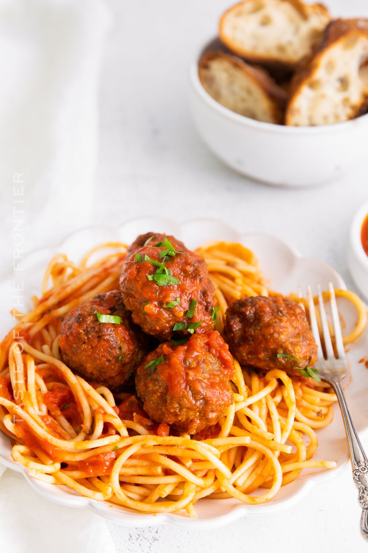 pasta and meatballs