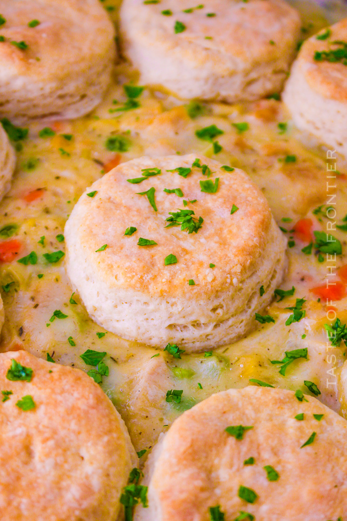 Turkey Pot Pie with Biscuits recipe