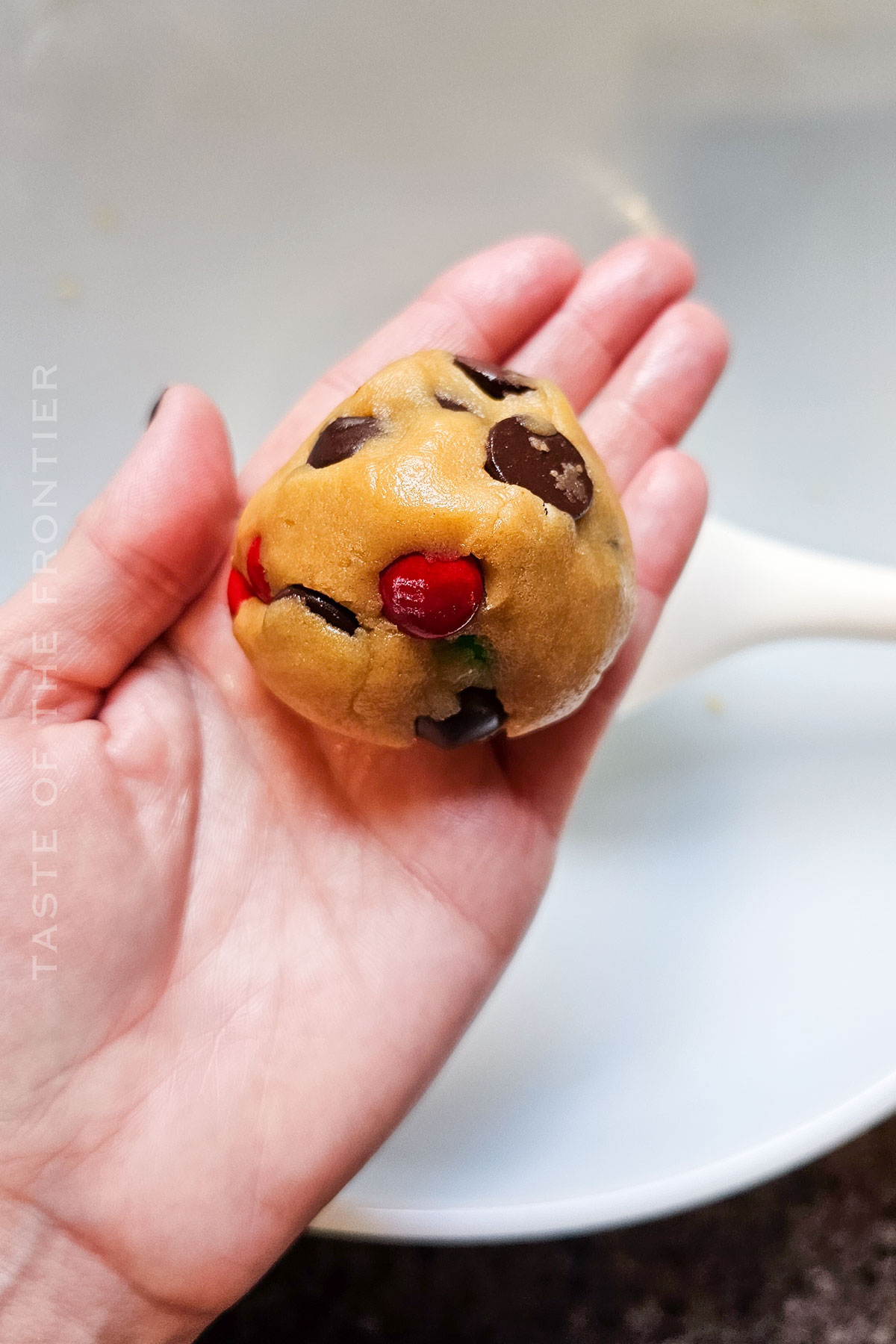 rolling for 6 large cookies