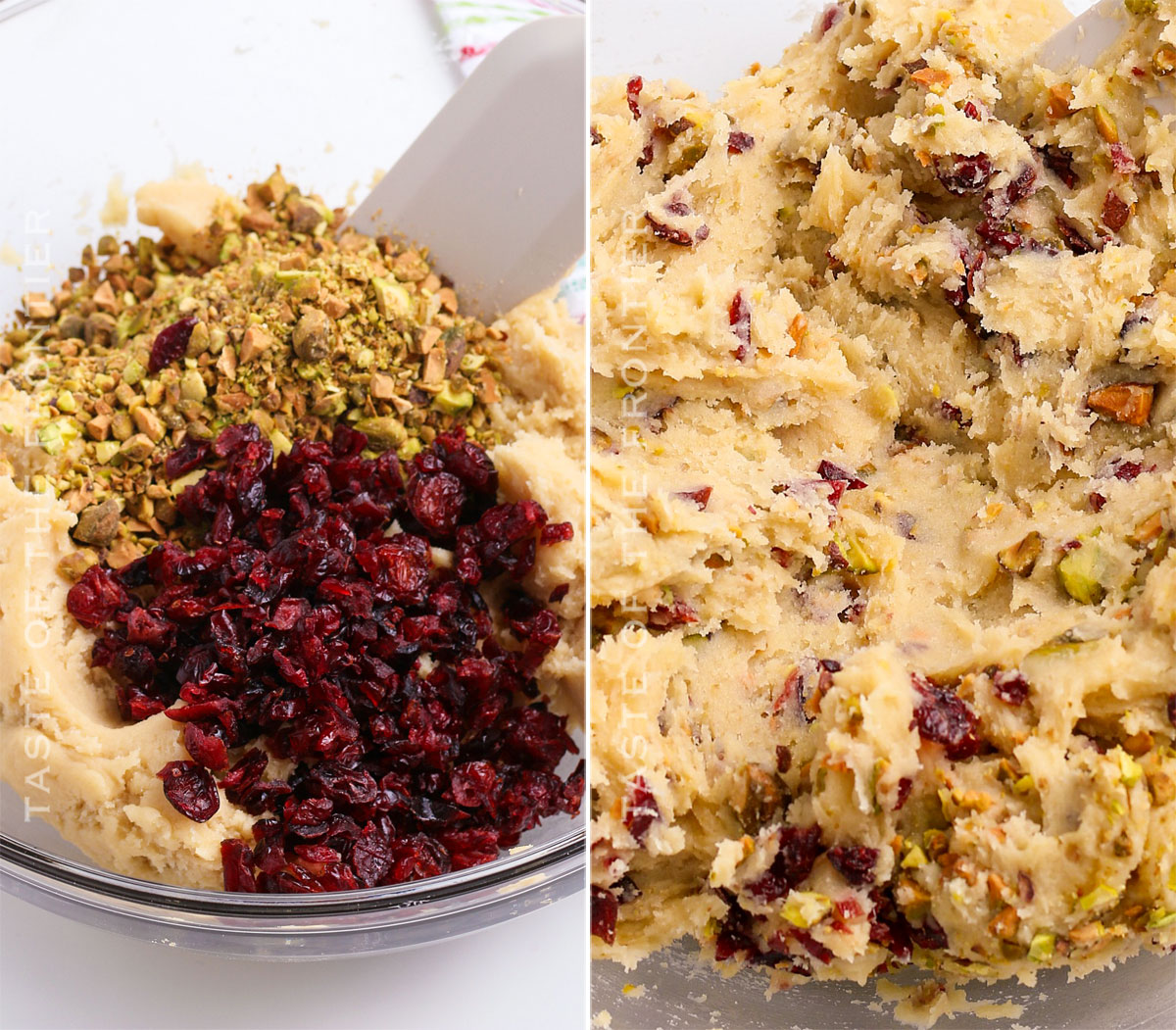 Cranberry Pistachio Cookie dough