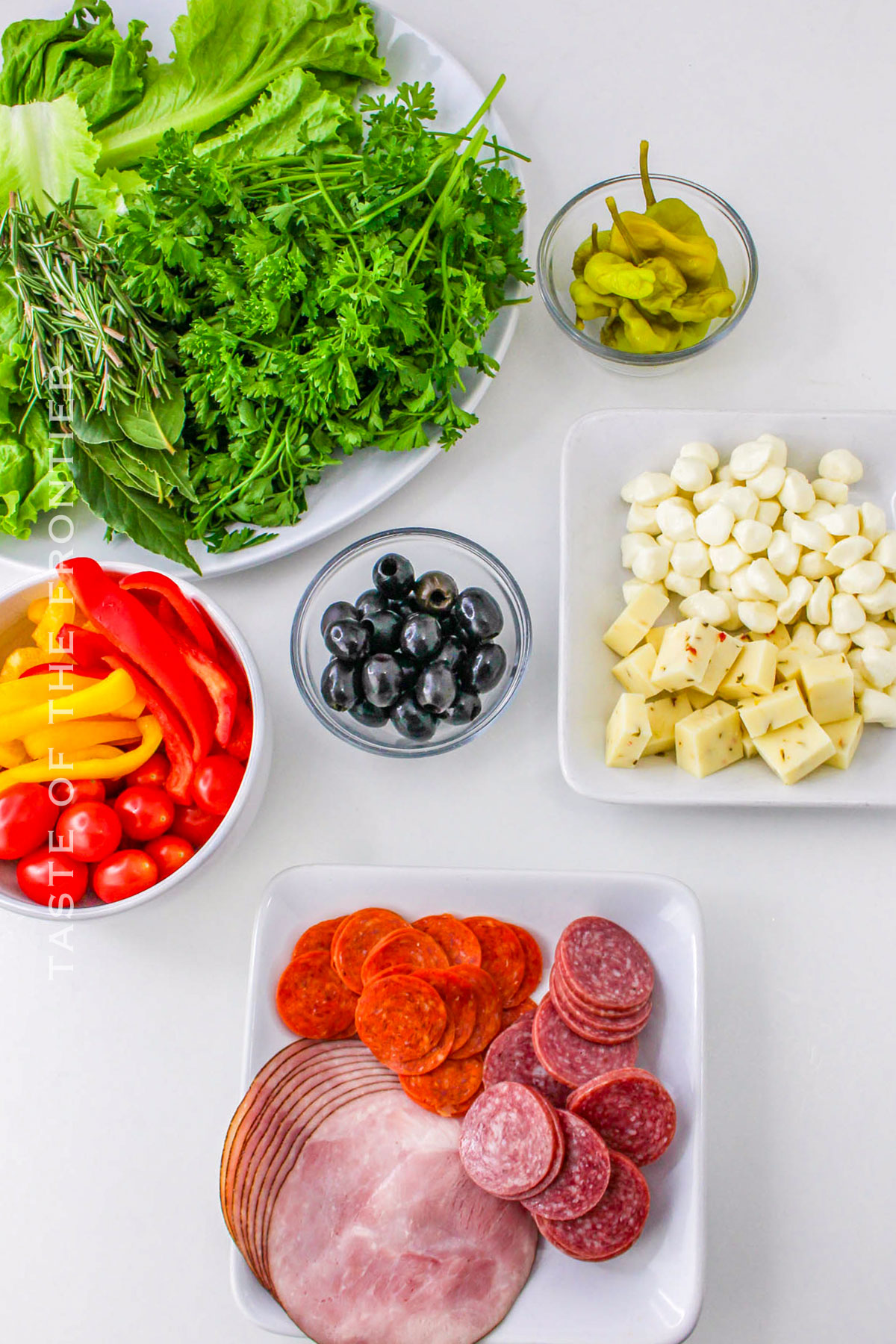 Antipasto Wreath ingredients